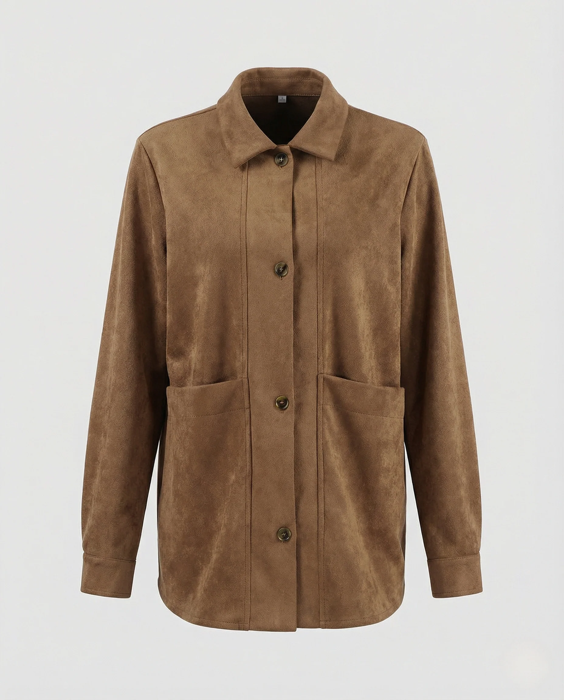 Damen Jacke Veloursimitat Casual - Image 5