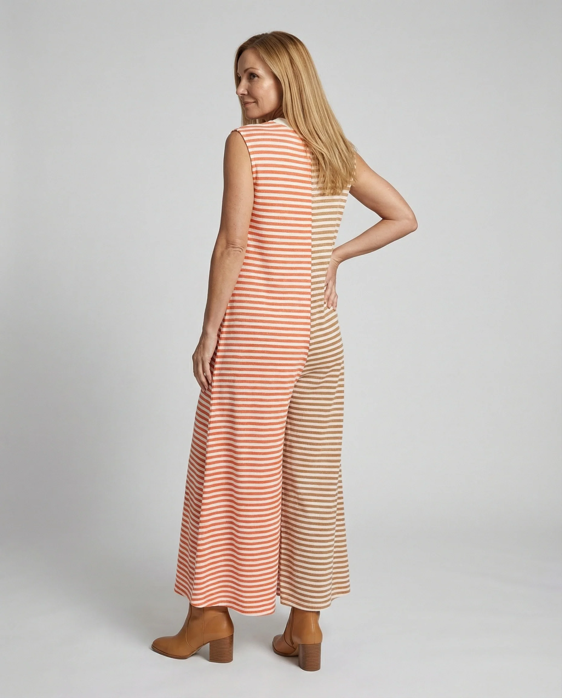 Damen Jumpsuit gestreift weit - Image 3