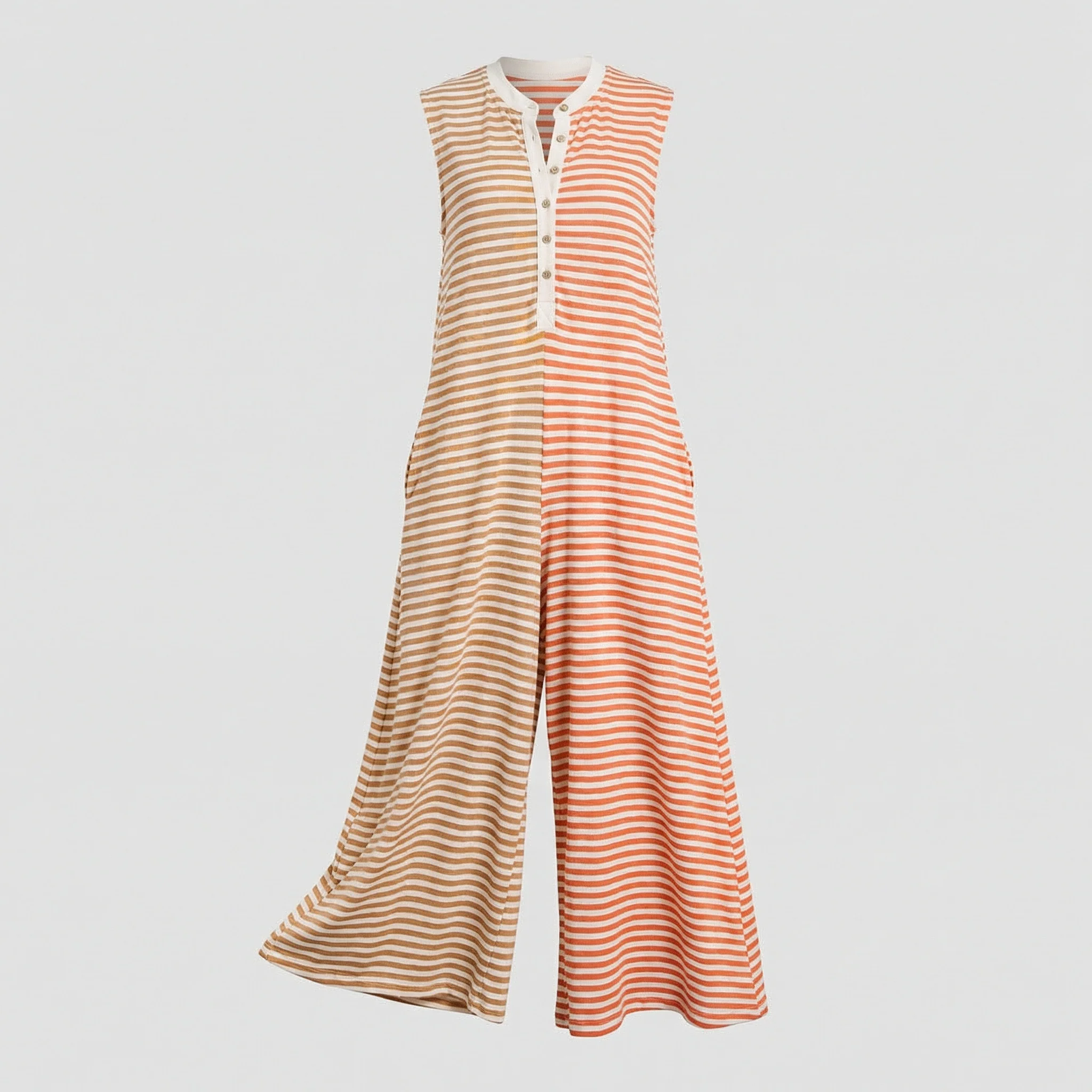 Damen Jumpsuit gestreift weit - Image 4