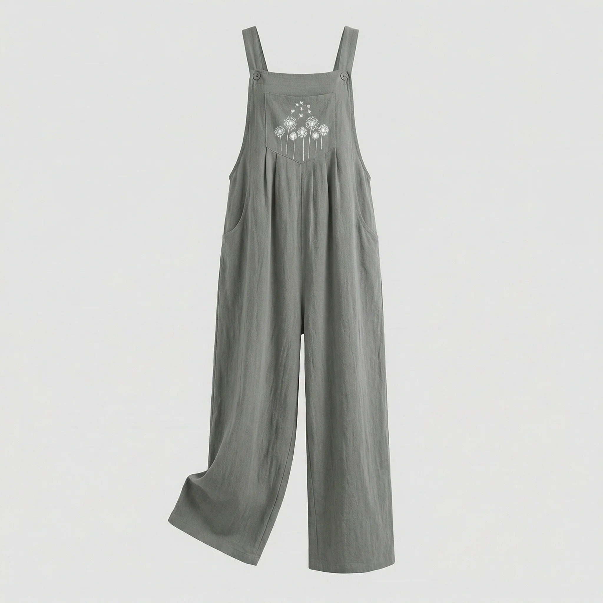 Damen Latzoverall Leinen Boho - Image 3