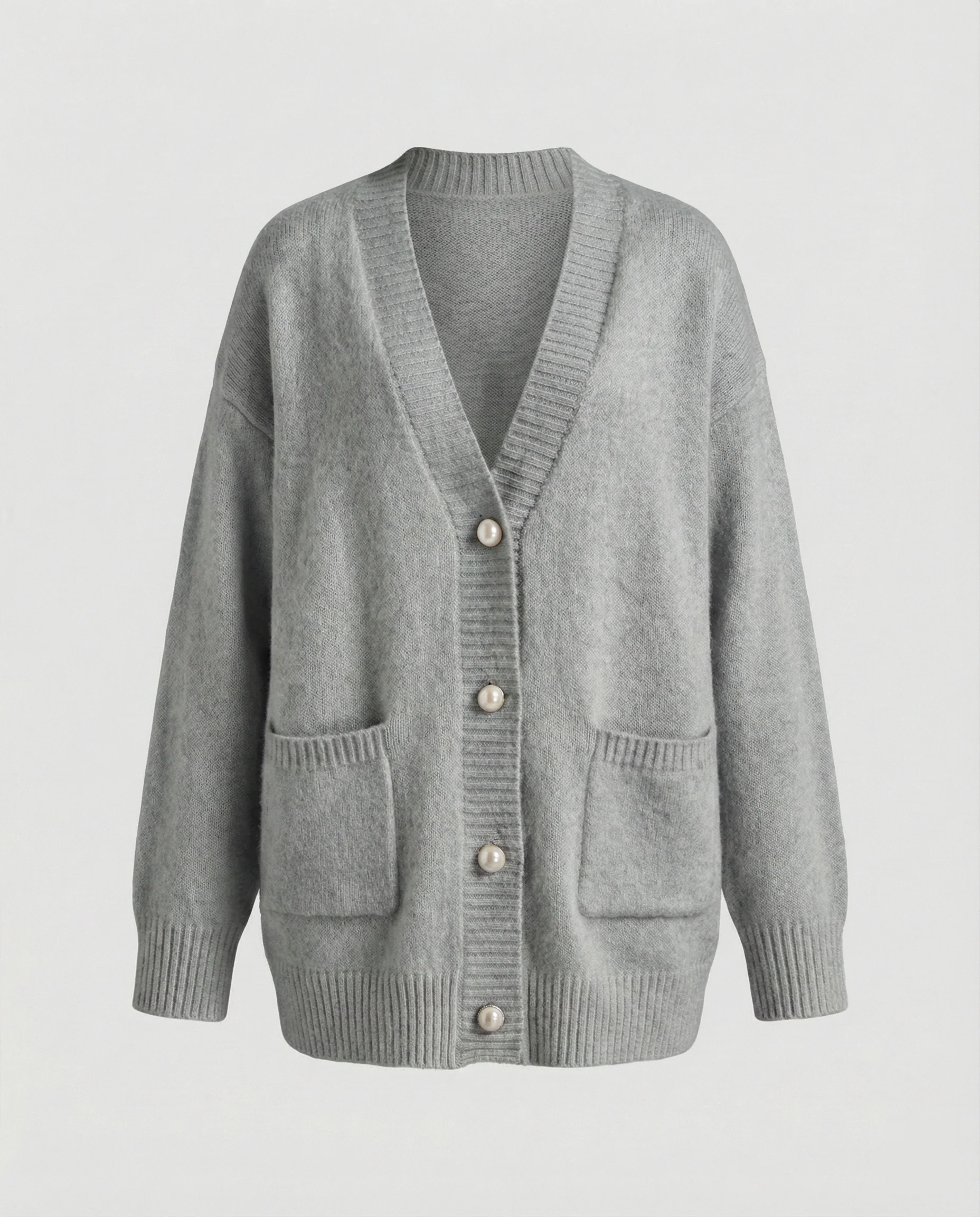 Lässiger Longcardigan in Mohair-Optik mit Rippbündchen, aufgesetzten Eingrifftaschen und Tonknöpfen Heidi-Mode - Image 6