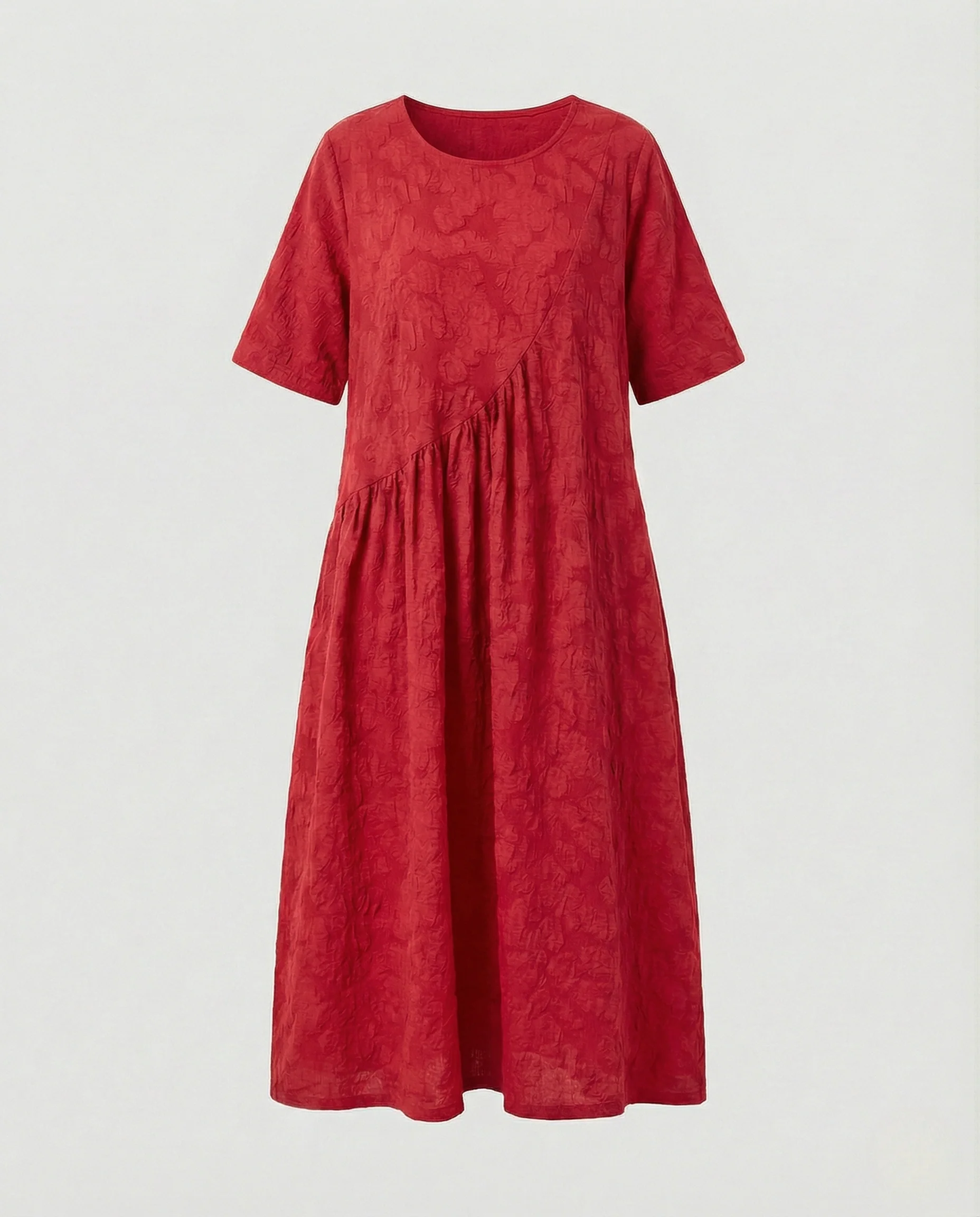 Damen A-Linien Midikleid aus Jacquard mit Taschen - Image 7