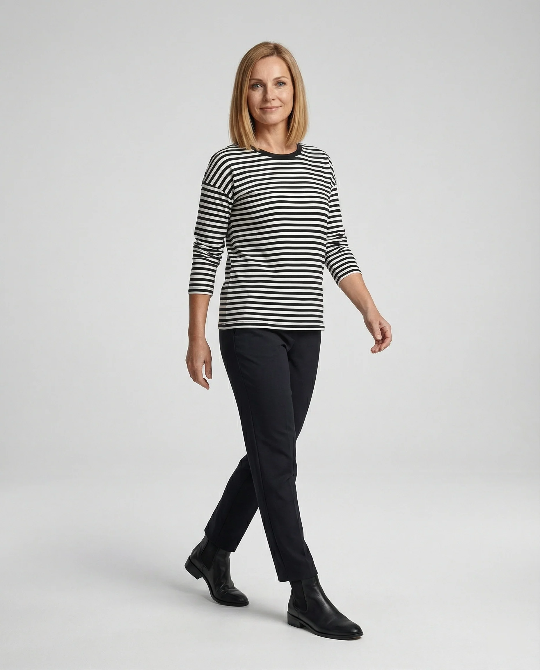 Freizeitkleidung Damen Longsleeve Breton - Image 2