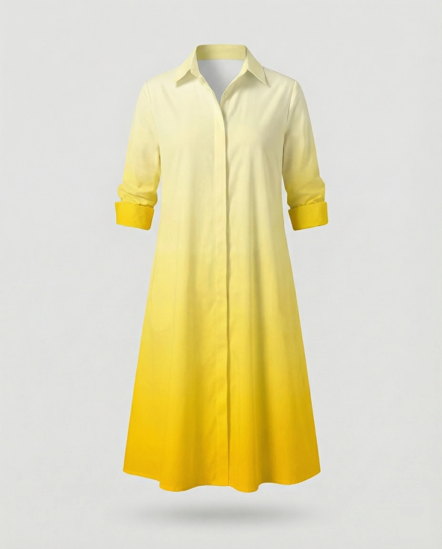 Damen Hemdblusenkleid Baumwolle Freizeit - Image 25