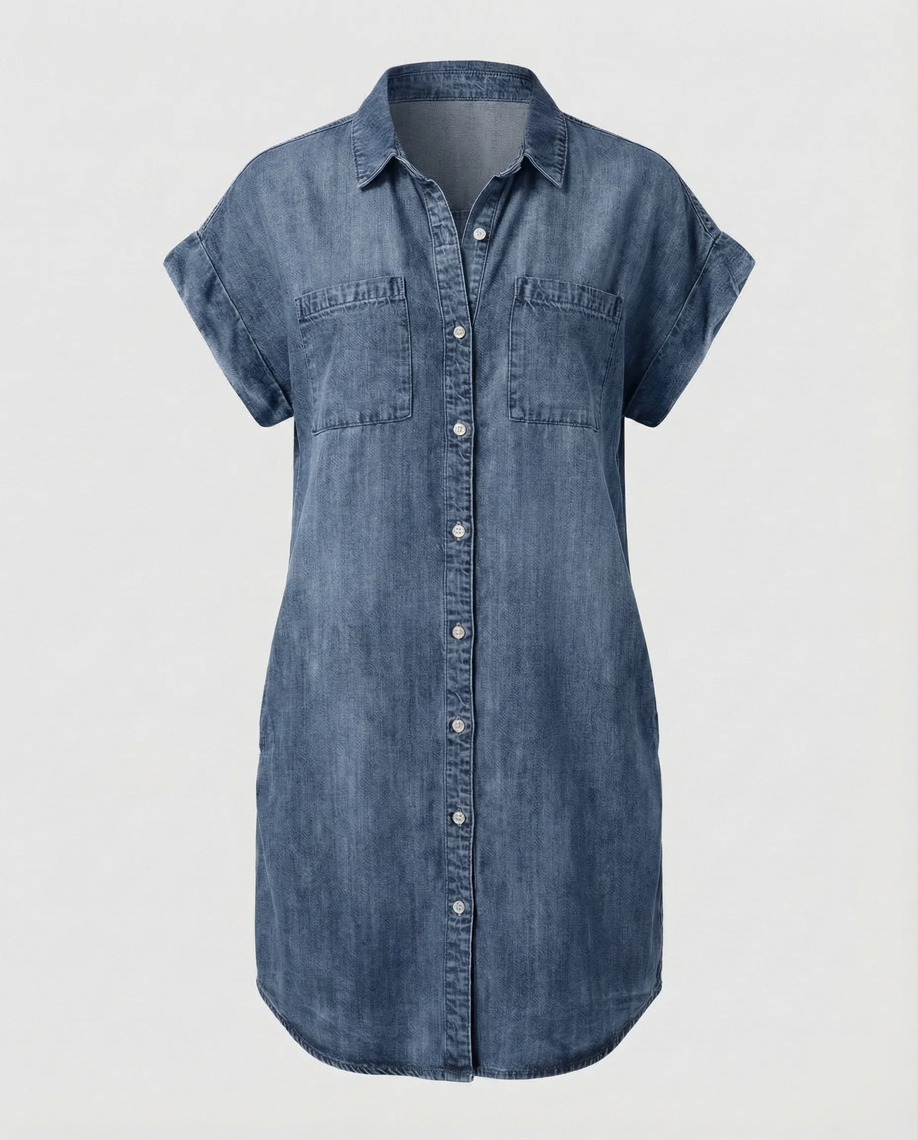 Damen Jeans Hemdblusenkleid - Image 7