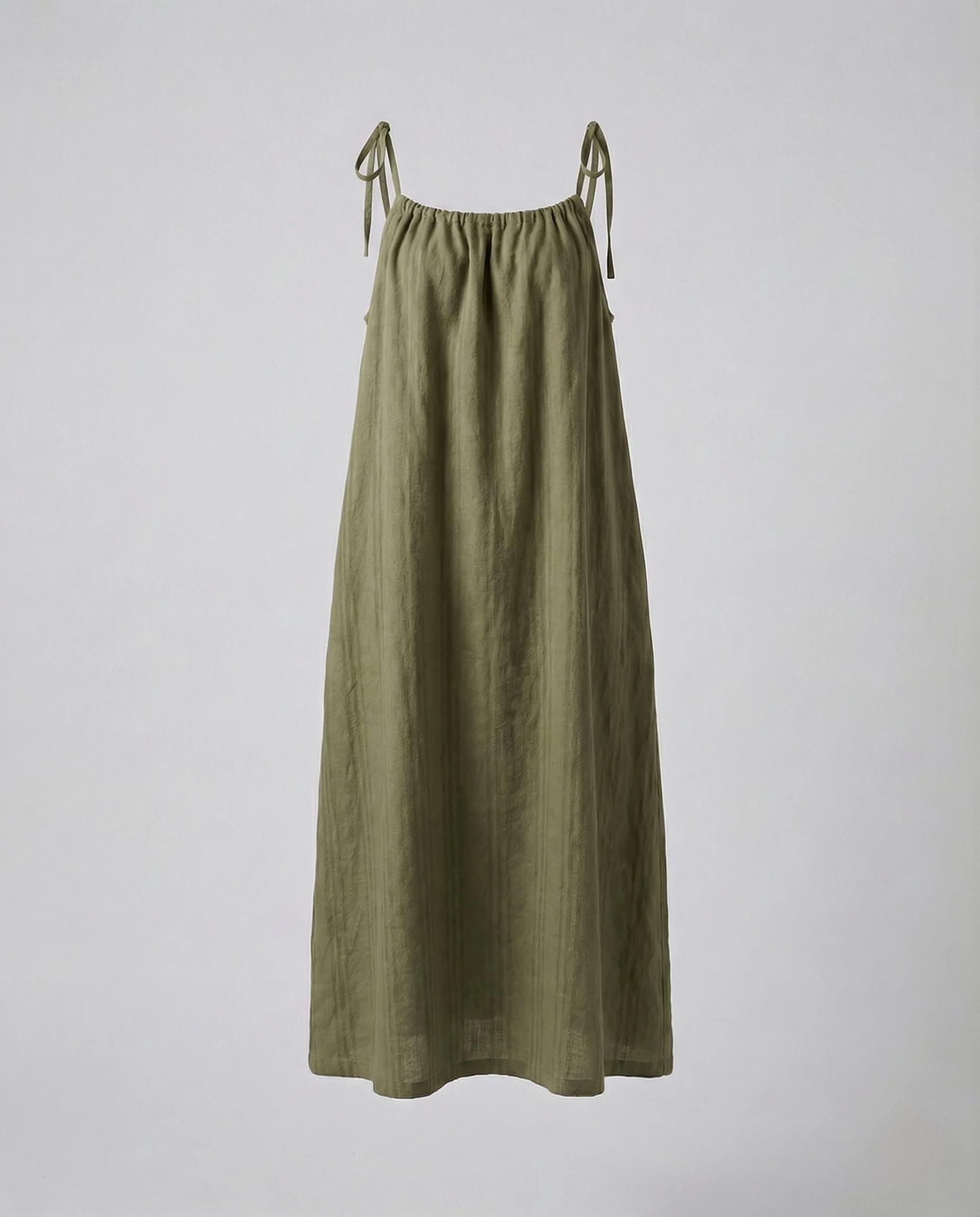Damen Leinen Maxikleid mit Spaghettiträgern - Image 8