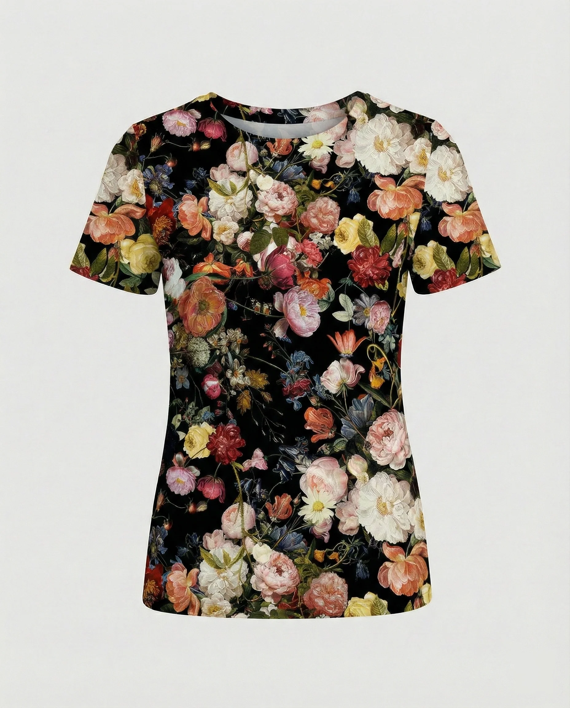 Kurzarmshirt Damen Mit Blumenprint - Image 14