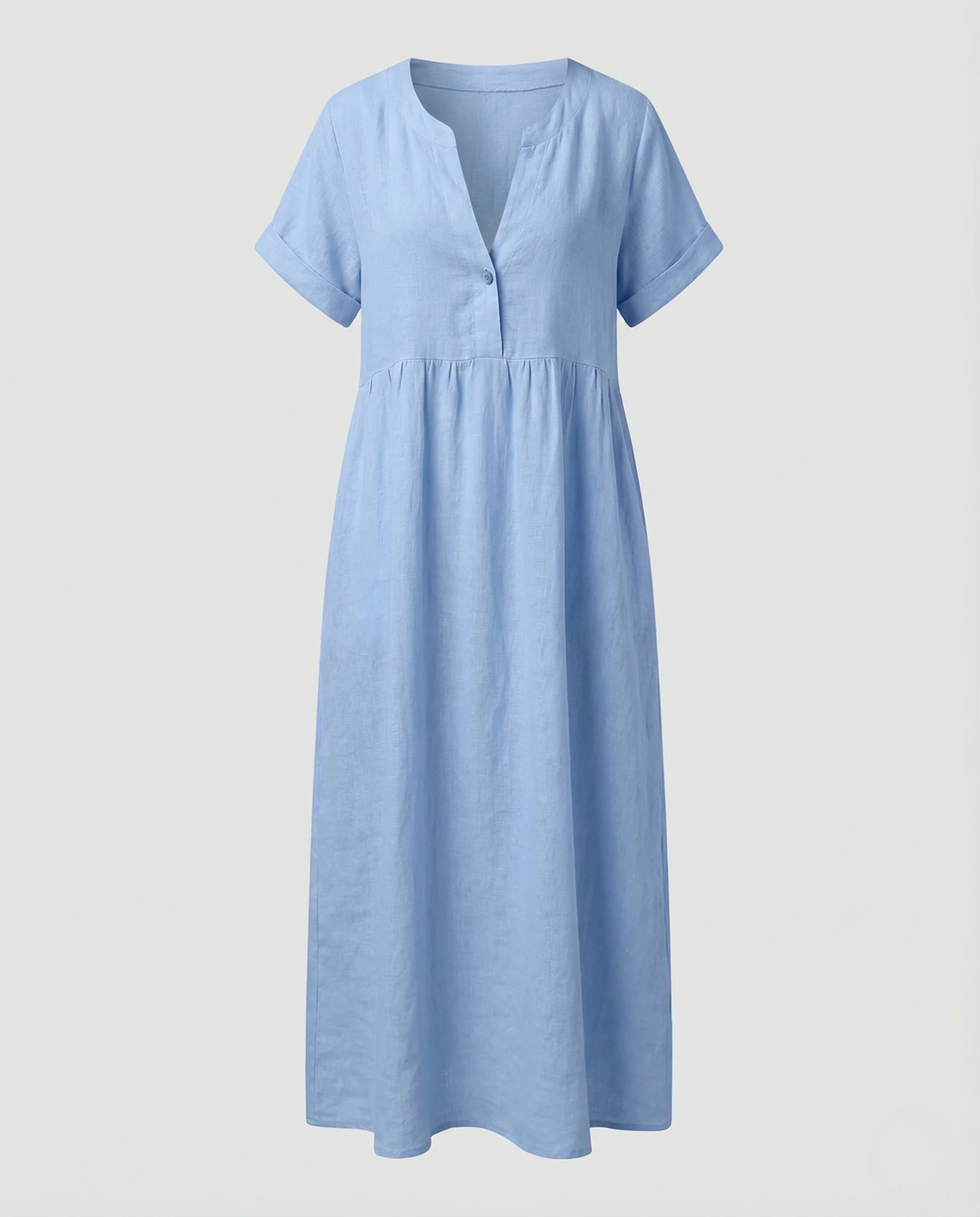 Bluse Damen Kurzarm Kentkragen - Image 5