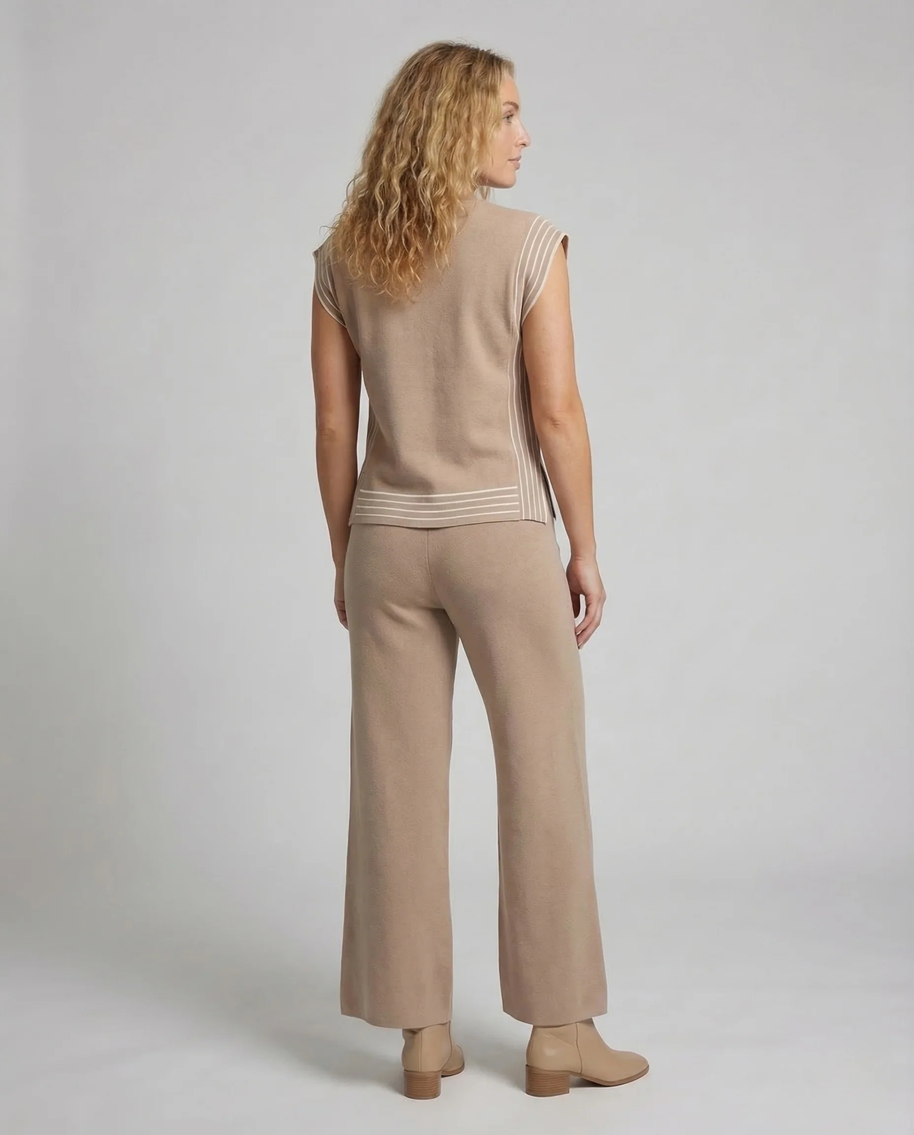 Damen Strick Set Top Culotte Hose - Image 3