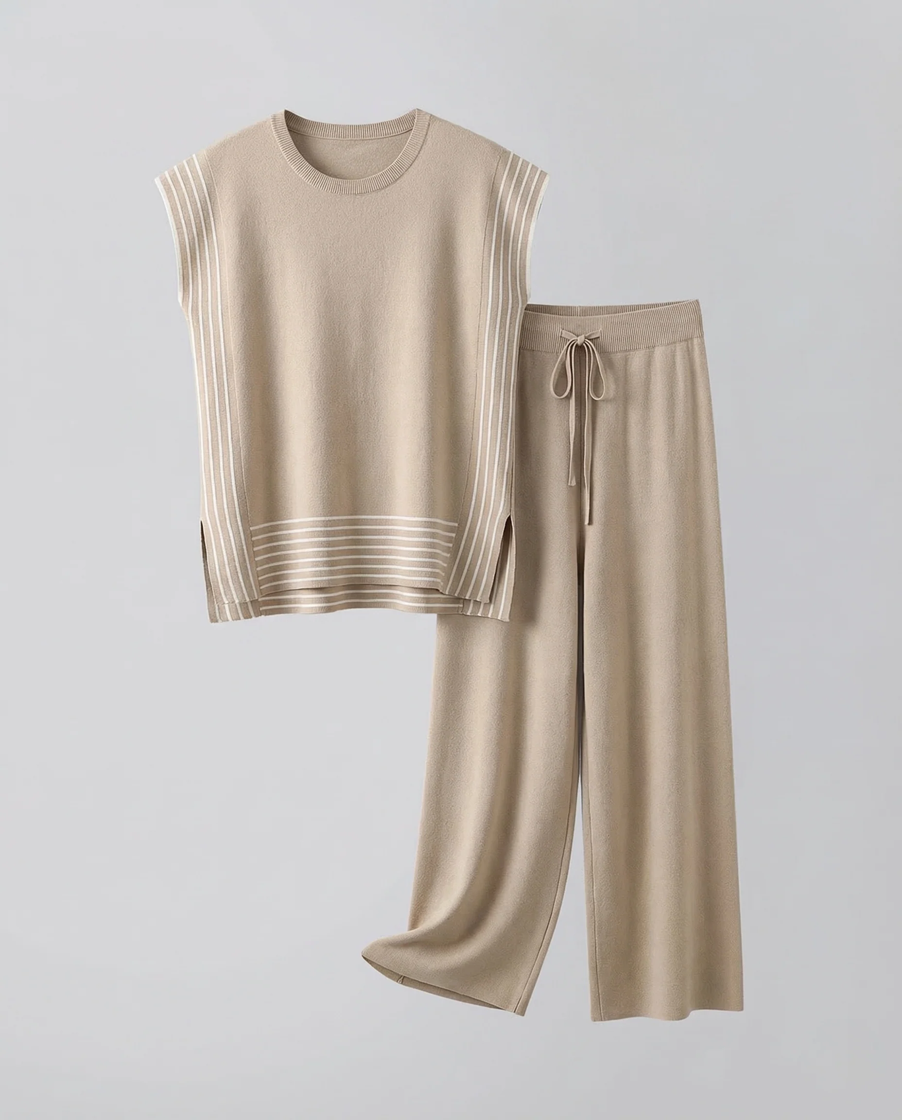 Damen Strick Set Top Culotte Hose - Image 4