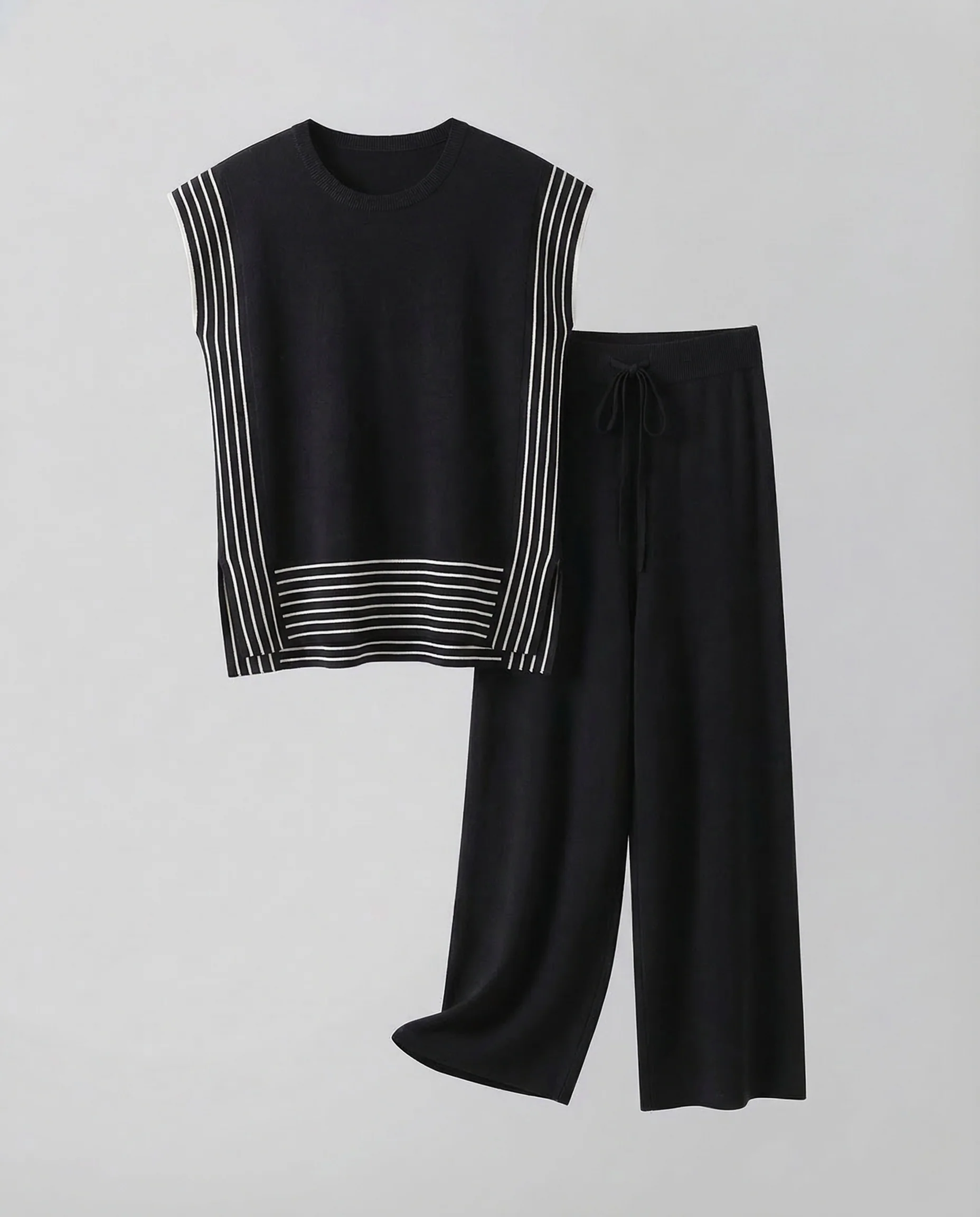 Damen Strick Set Top Culotte Hose - Image 6