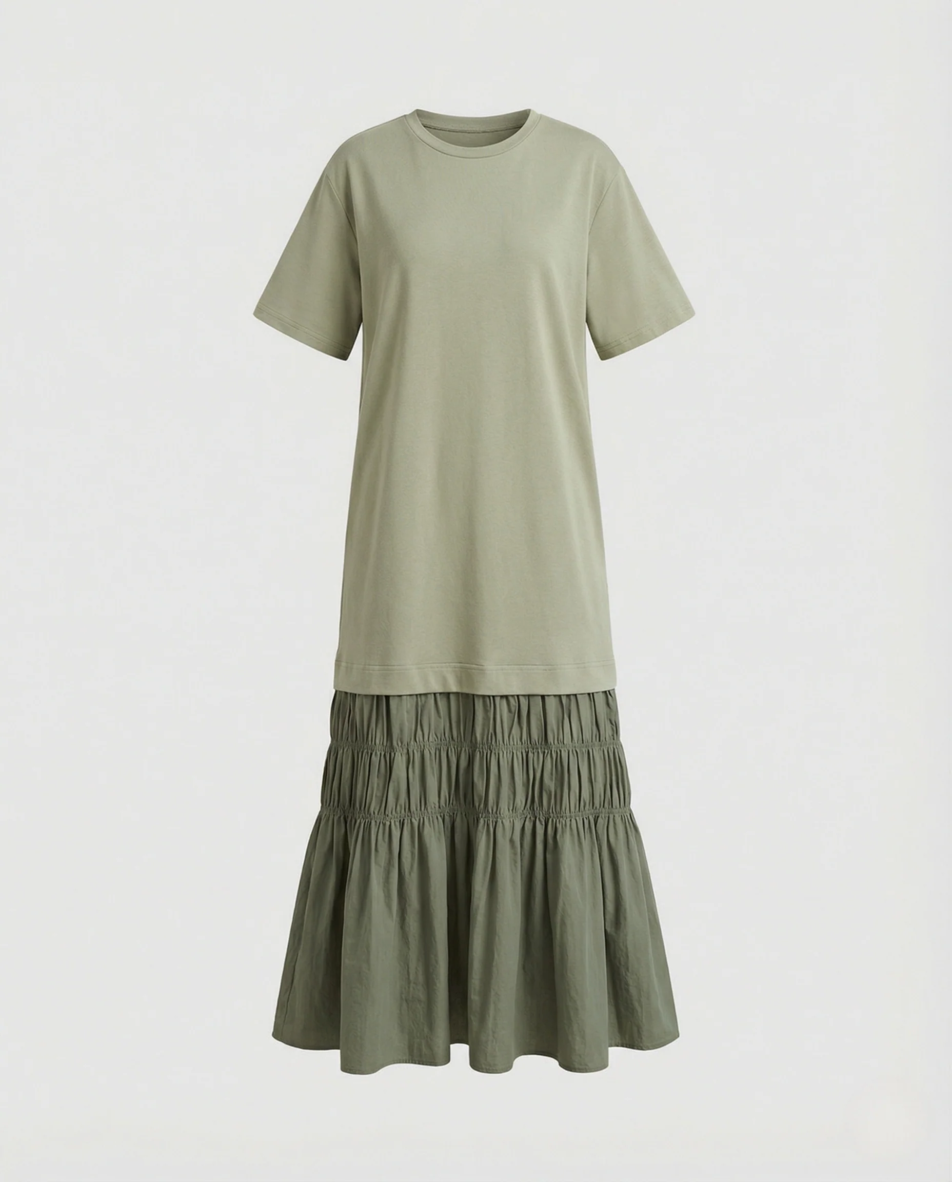 Damen Maxikleid mit Sweatshirt Oberteil - Image 5