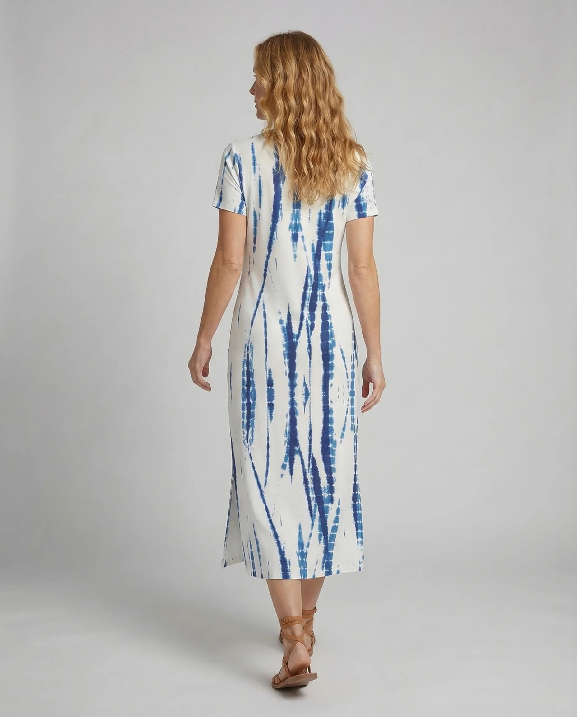 Damen Maxikleid V Ausschnitt Schlitz - Image 4