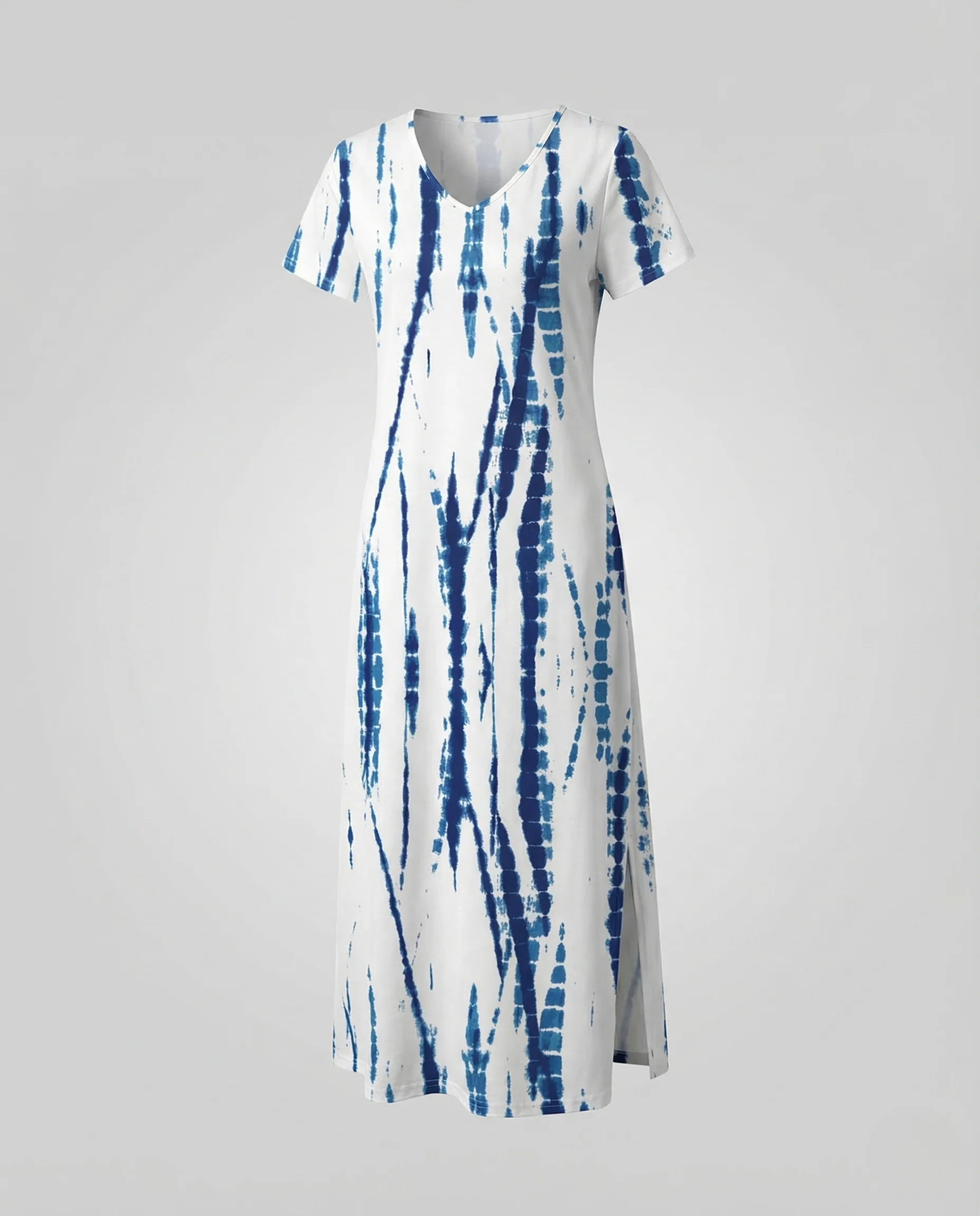 Damen Maxikleid V Ausschnitt Schlitz - Image 5