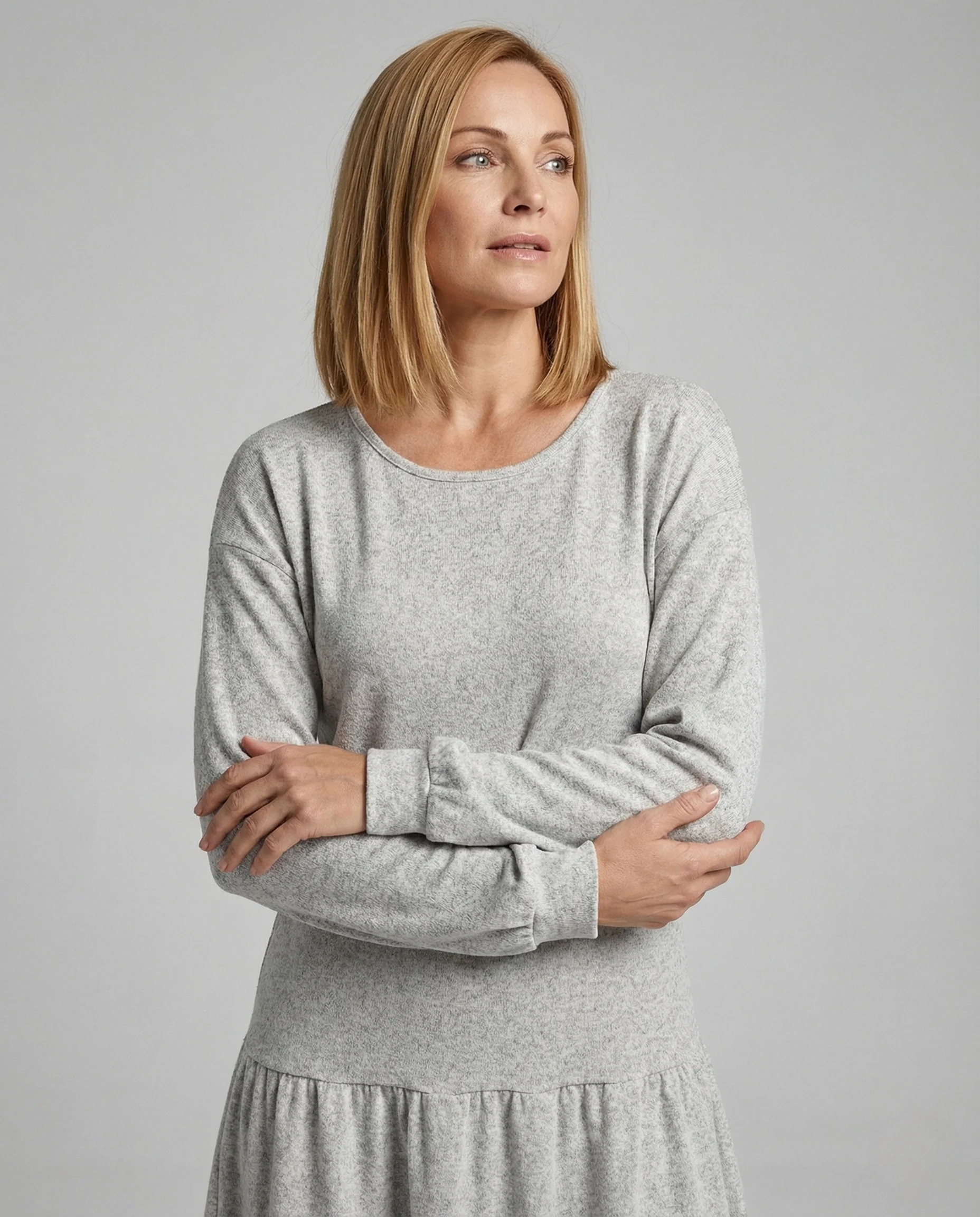Damen Freizeitkleid Sweat Strick - Image 2