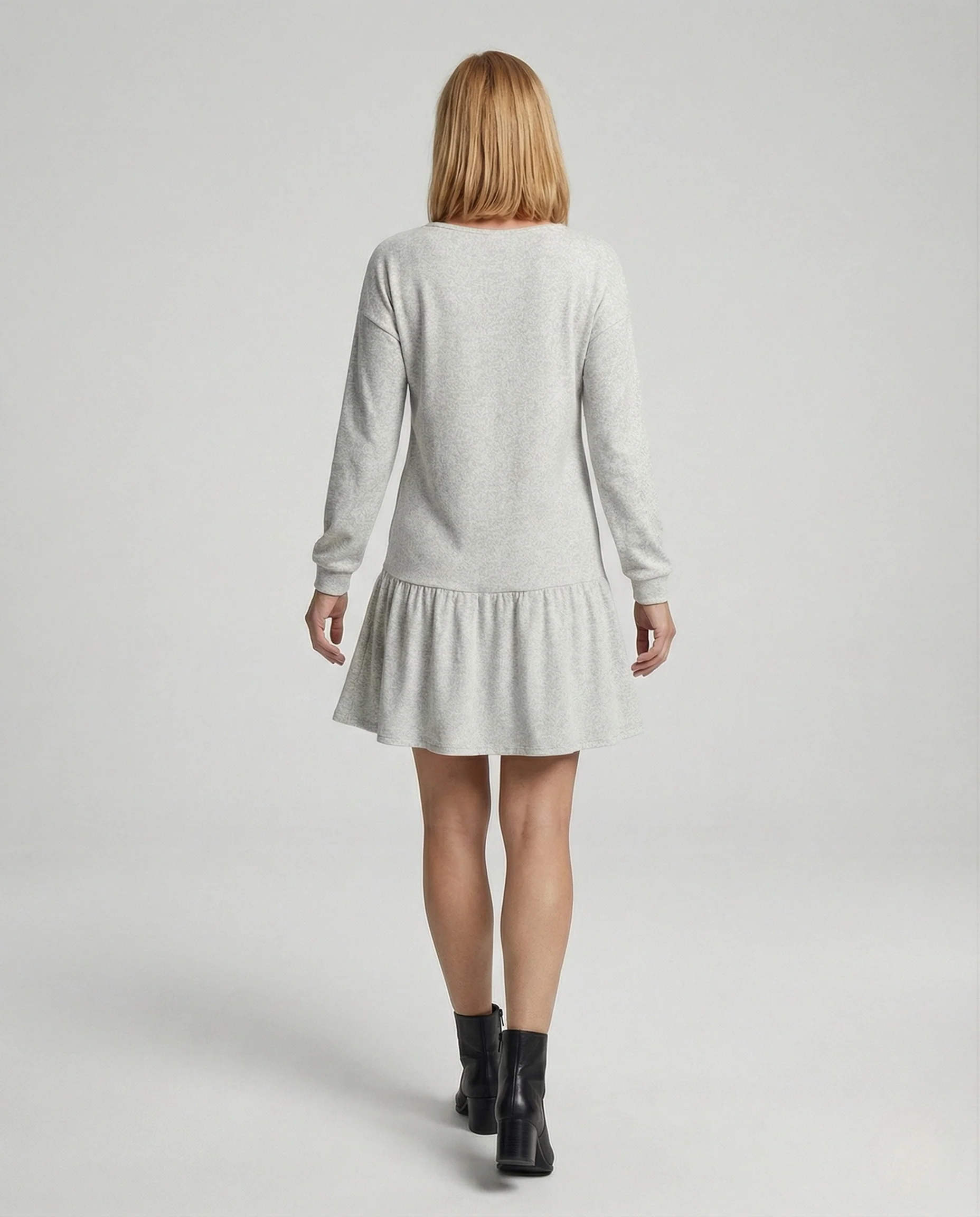Damen Freizeitkleid Sweat Strick - Image 4