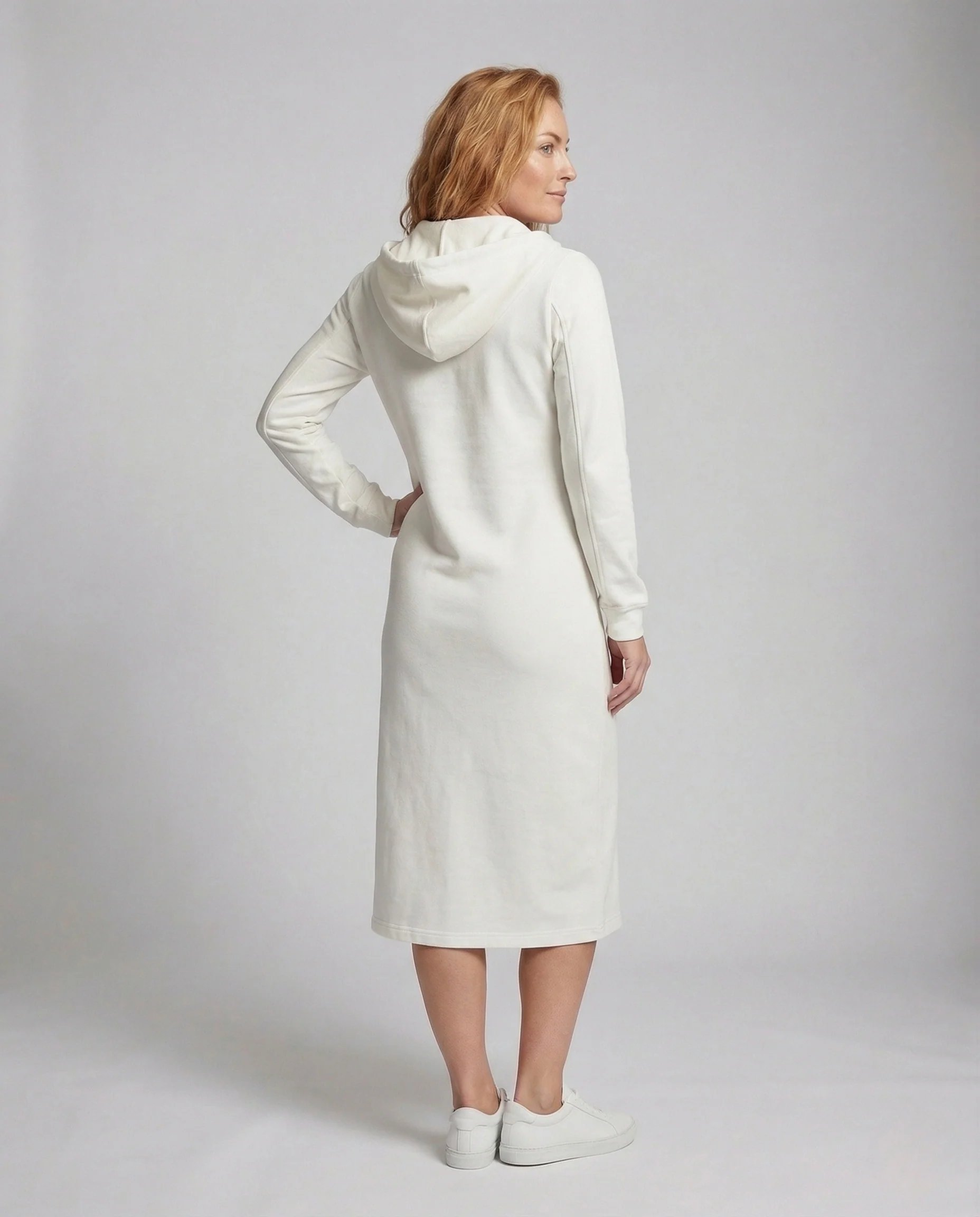 Damen Jersey Midikleid mit Langarm - Image 2