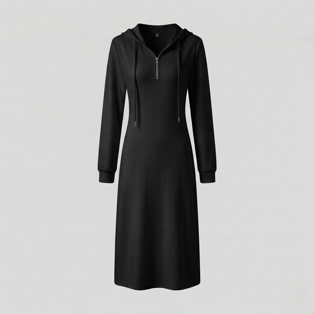Damen Jersey Midikleid mit Langarm - Image 6