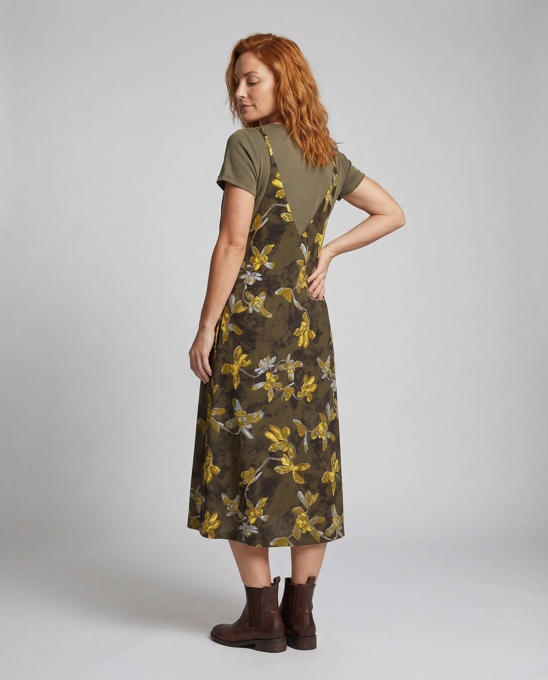 Damen Latz Maxikleid in Jeansoptik - Image 4