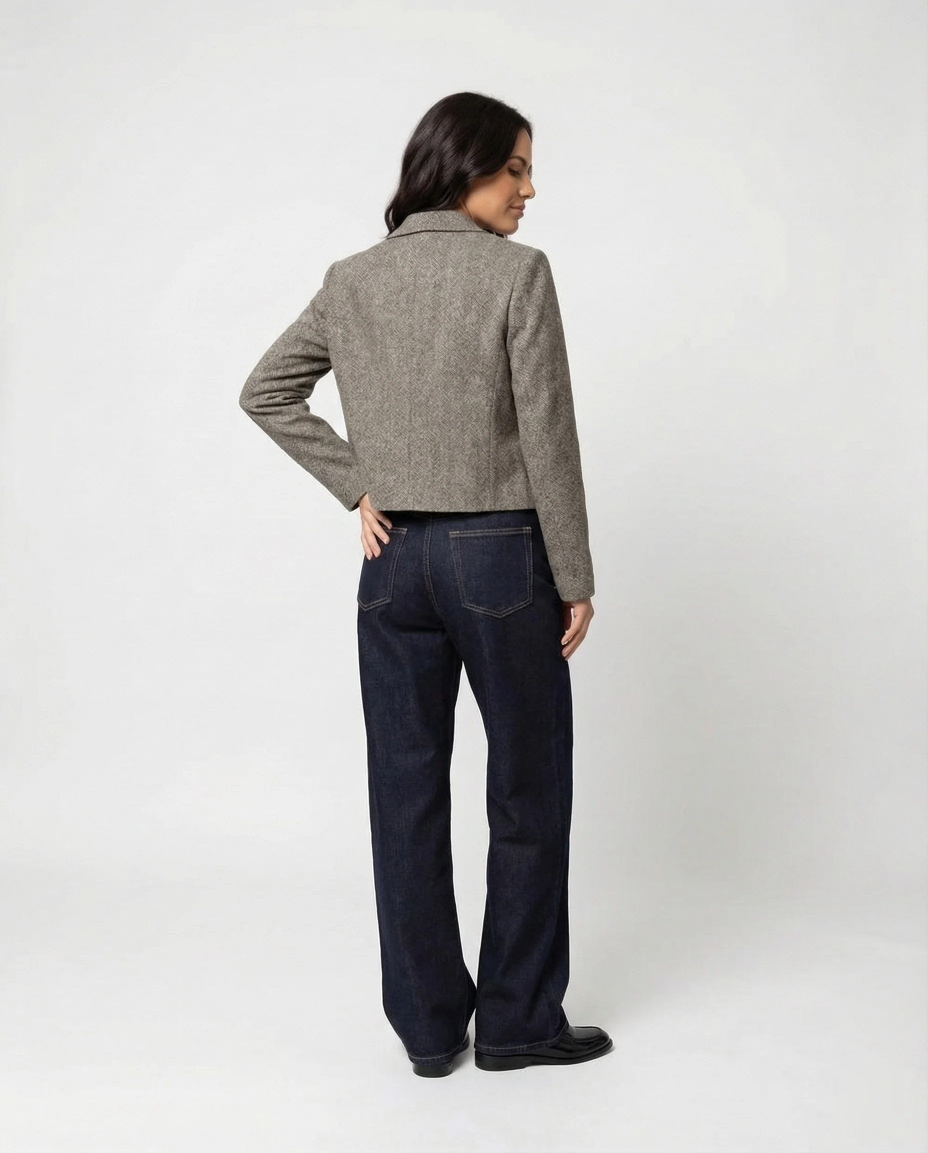 Damen High Waist Denim Hose - Image 2