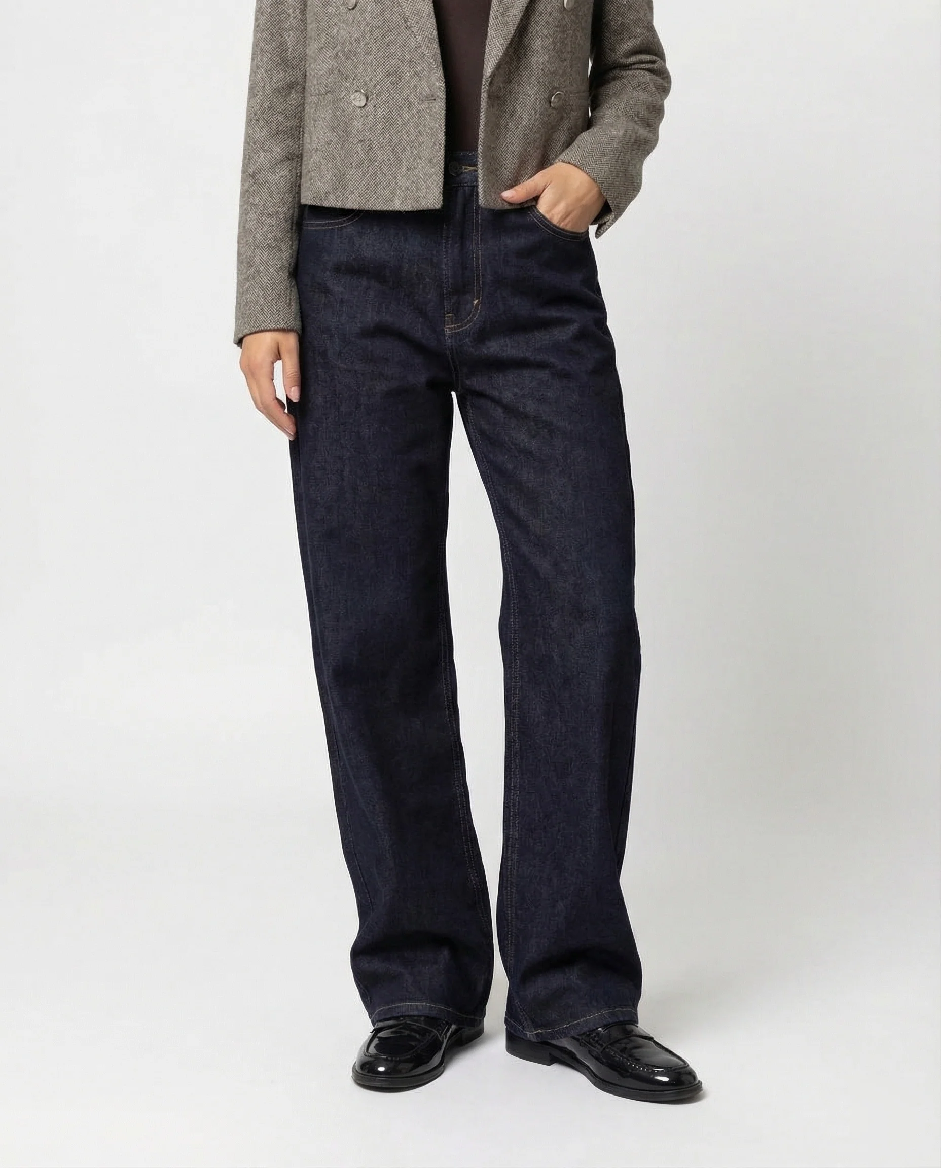 Damen High Waist Denim Hose - Image 3