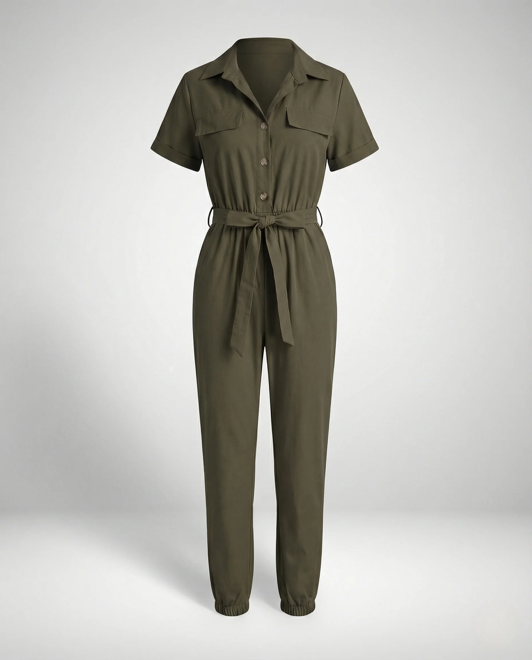 Freizeit Jumpsuit Damen kurzarm - Image 5