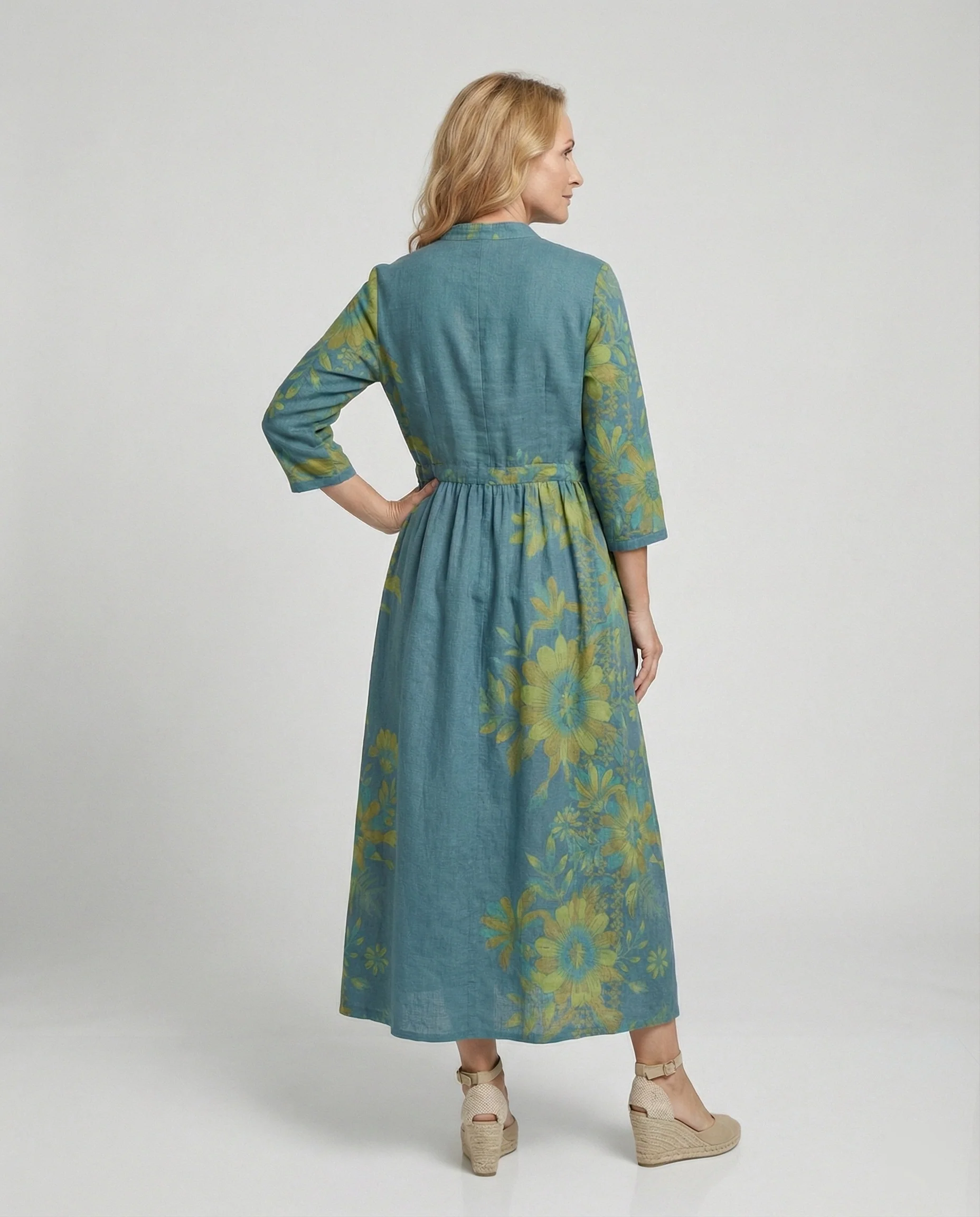 Maxikleid Damen Lässig mit Tunnelzug - Image 2