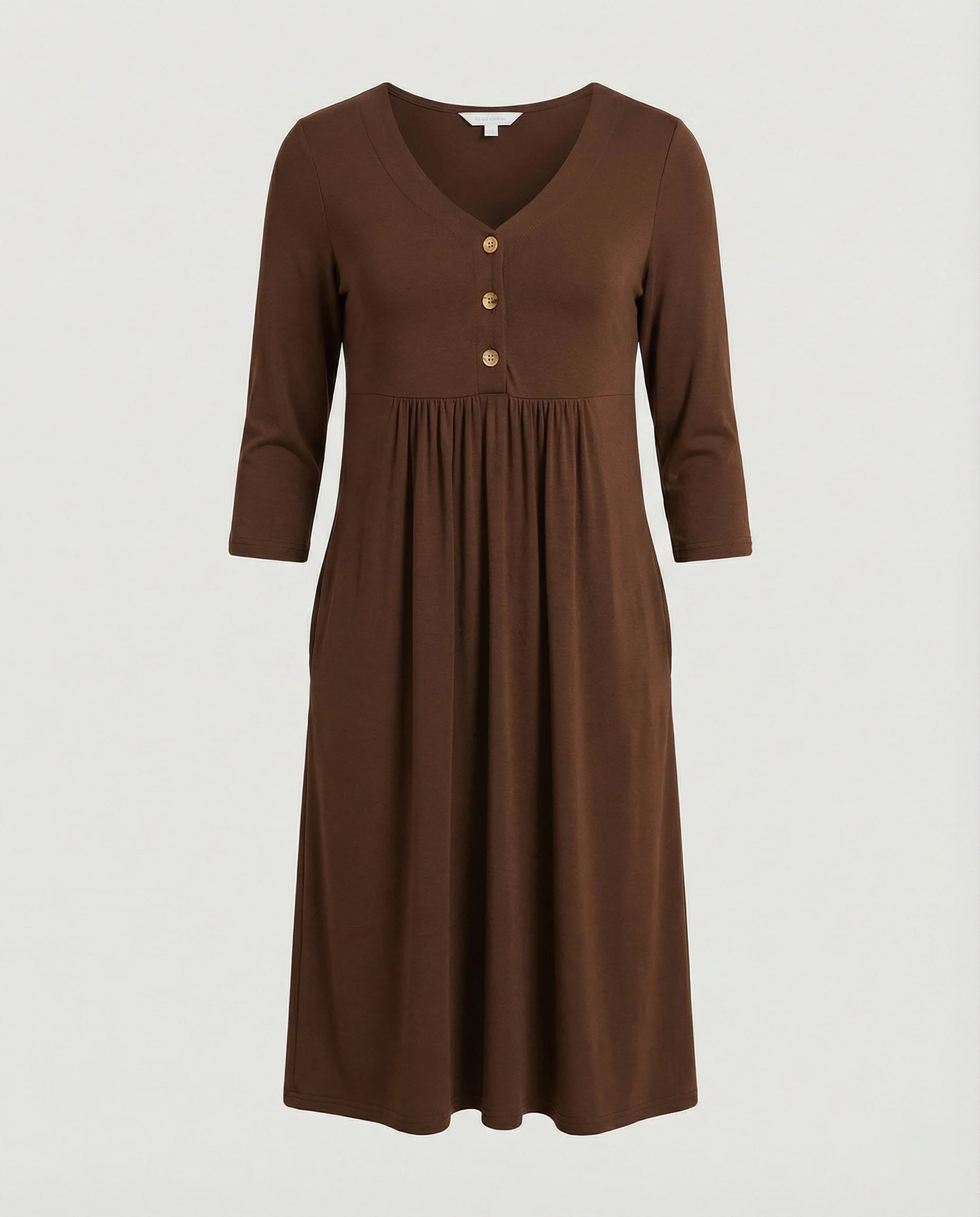 Damen Midikleid Empire V-Ausschnitt - Image 6