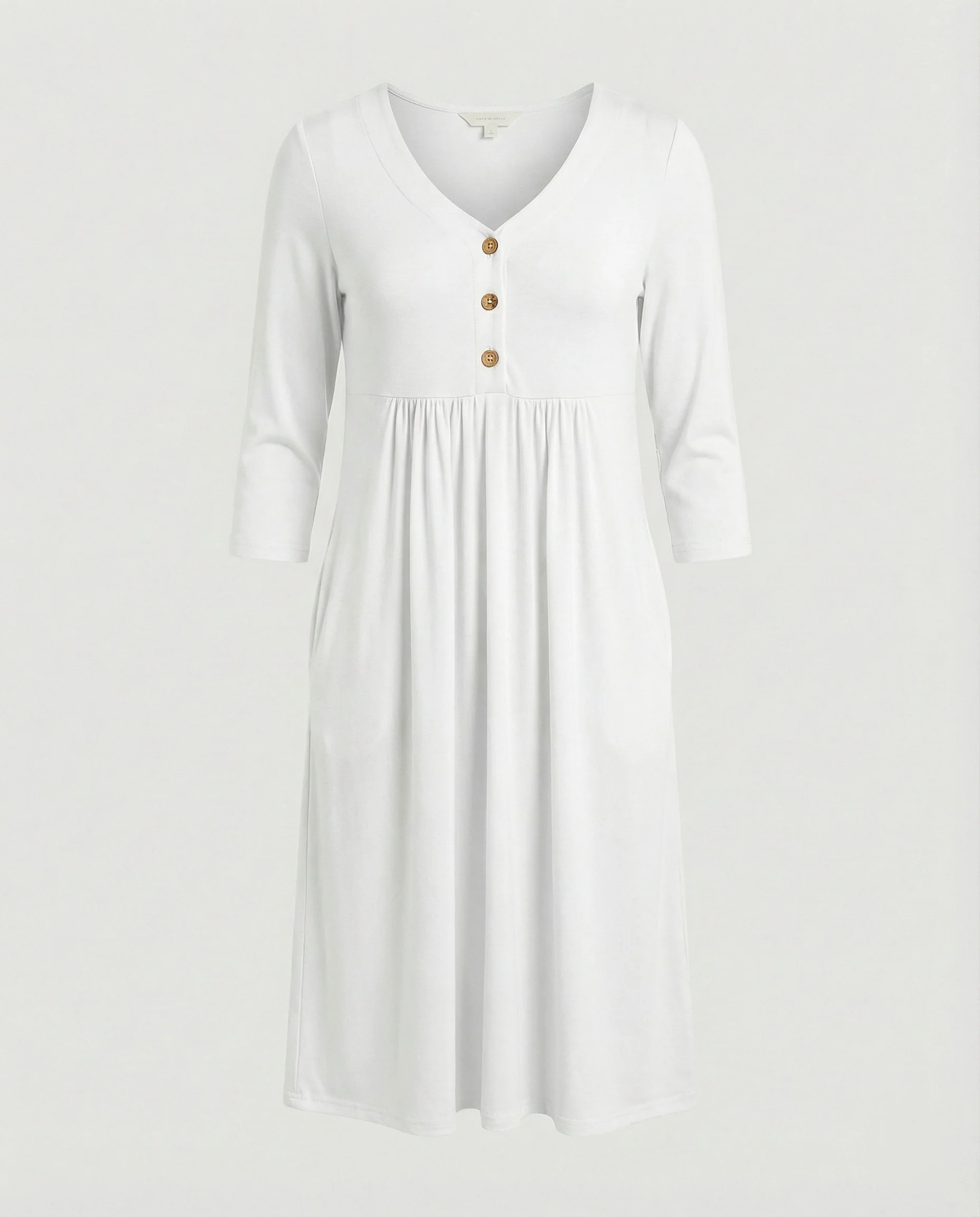 Damen Midikleid Empire V-Ausschnitt - Image 8