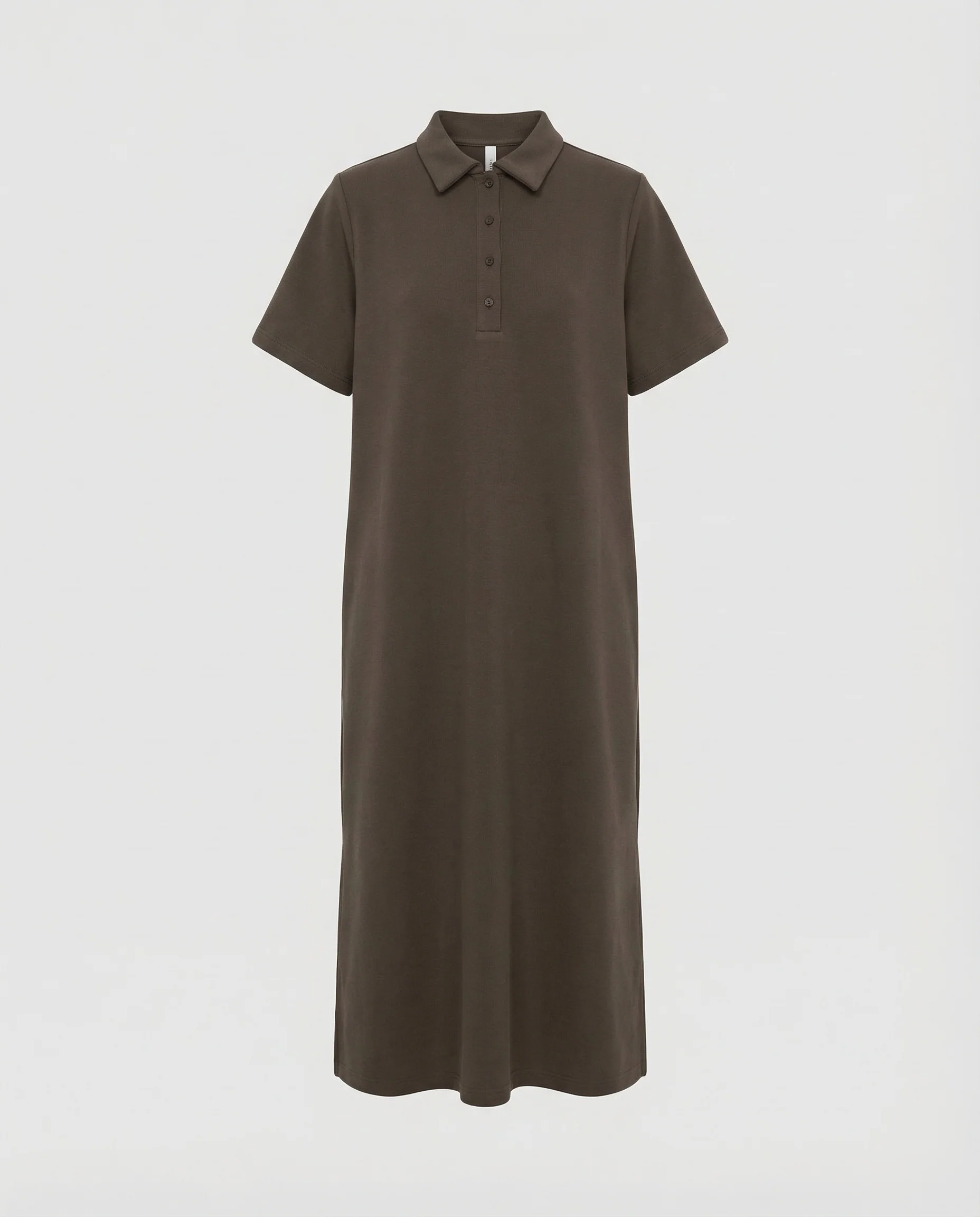 Damen Polokleid Maxi Baumwolle - Image 5