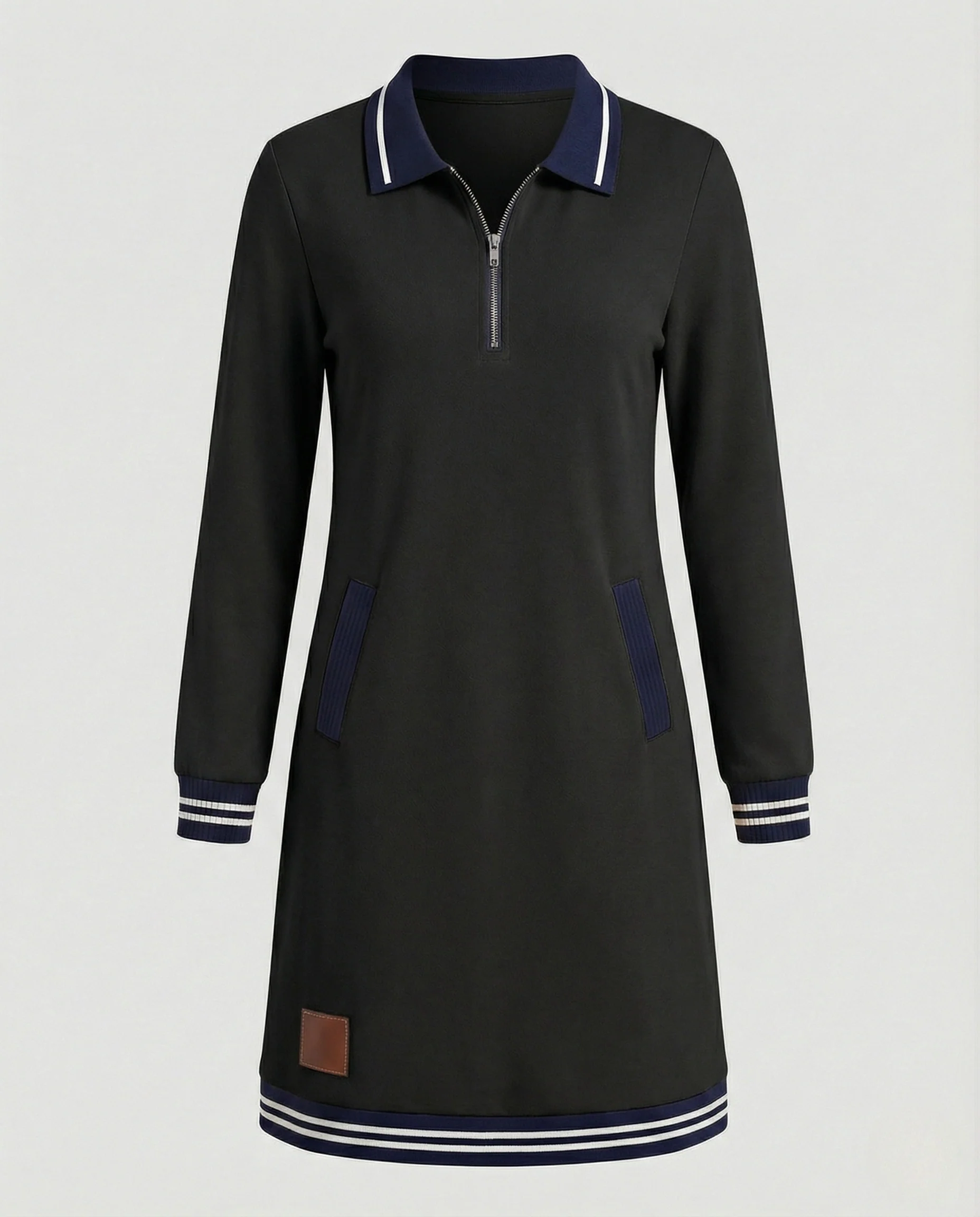 Damen Polokleid mit Reißverschluss und Taschen - Image 7