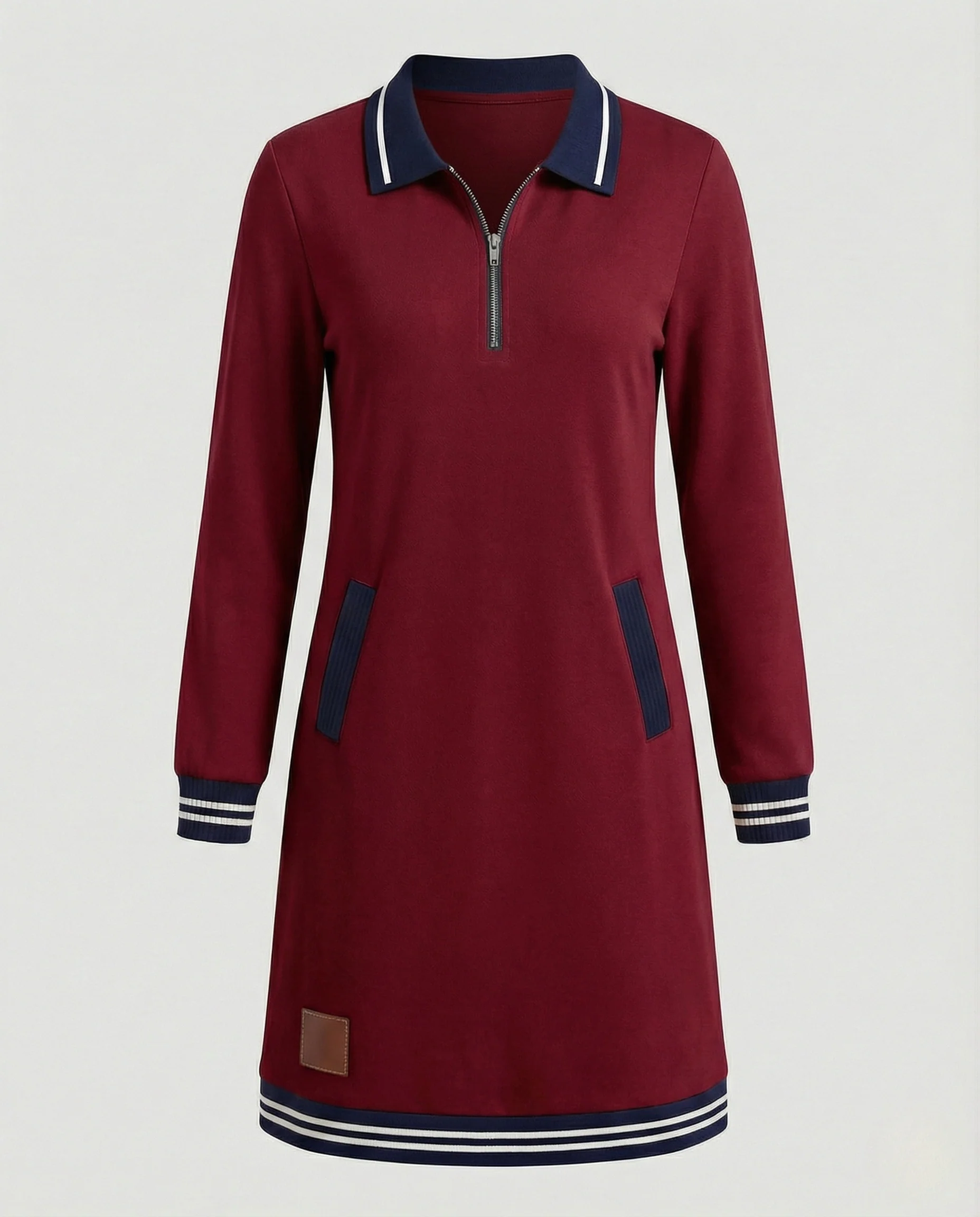 Damen Polokleid mit Reißverschluss und Taschen - Image 8