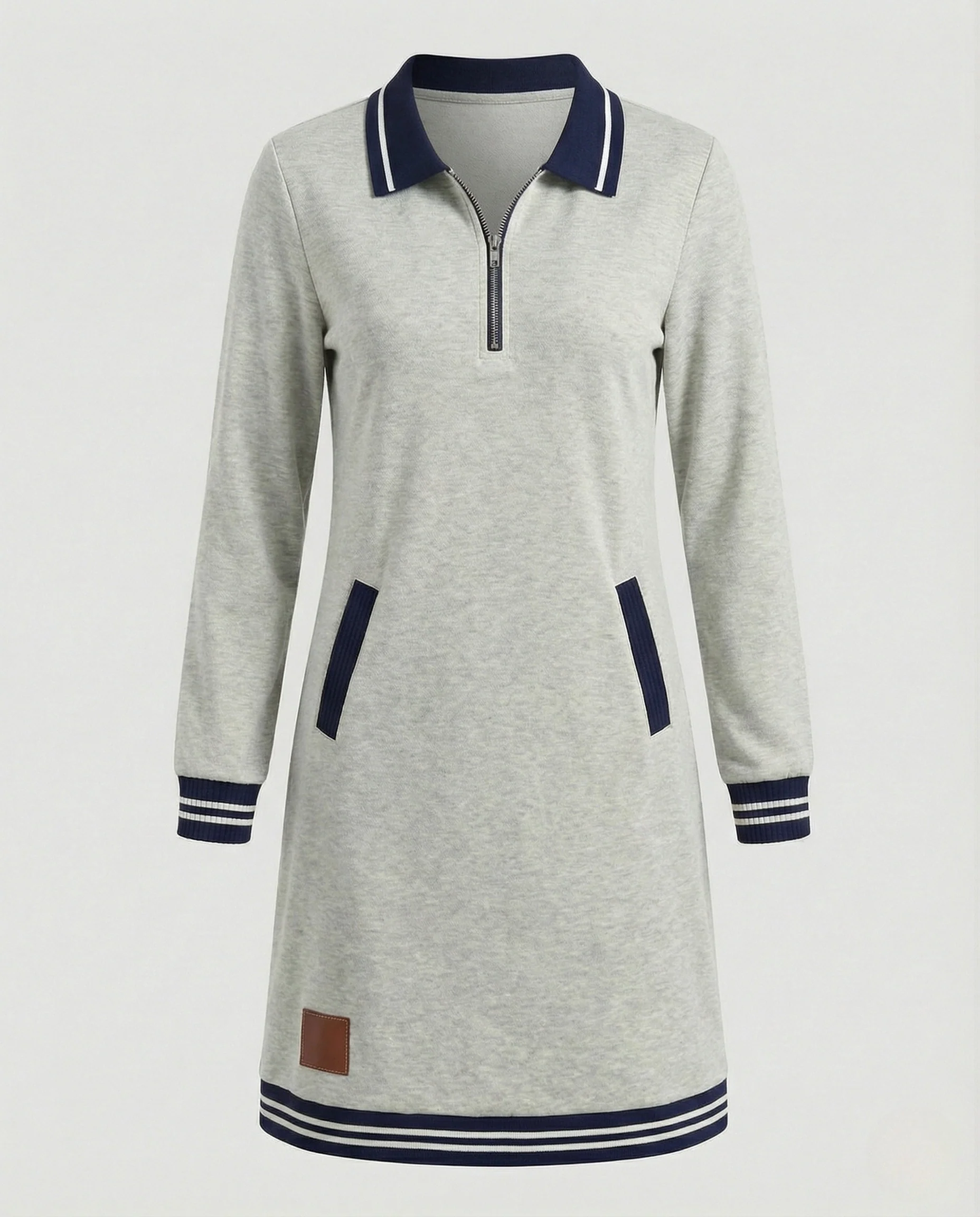 Damen Polokleid mit Reißverschluss und Taschen - Image 9