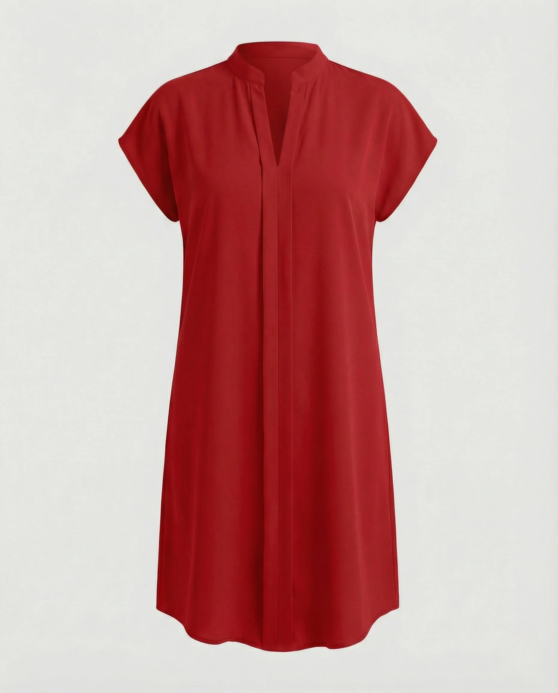 Damen Freizeitkleid Tunika V-Ausschnitt - Image 7