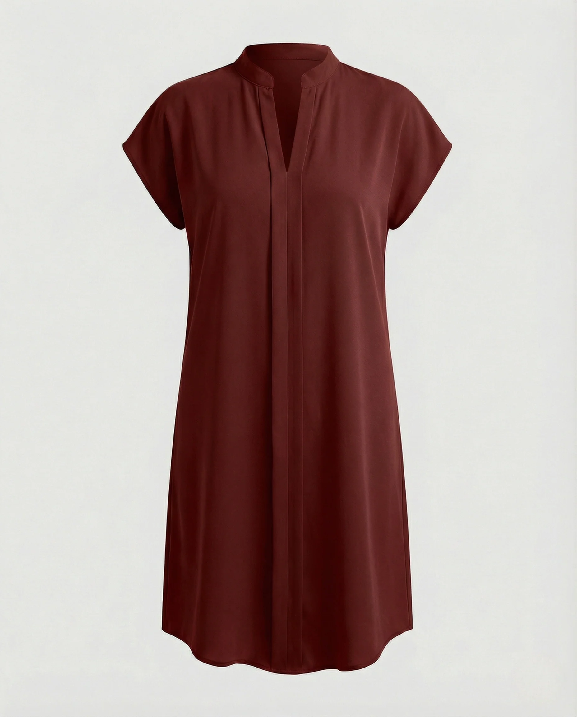 Damen Freizeitkleid Tunika V-Ausschnitt - Image 9