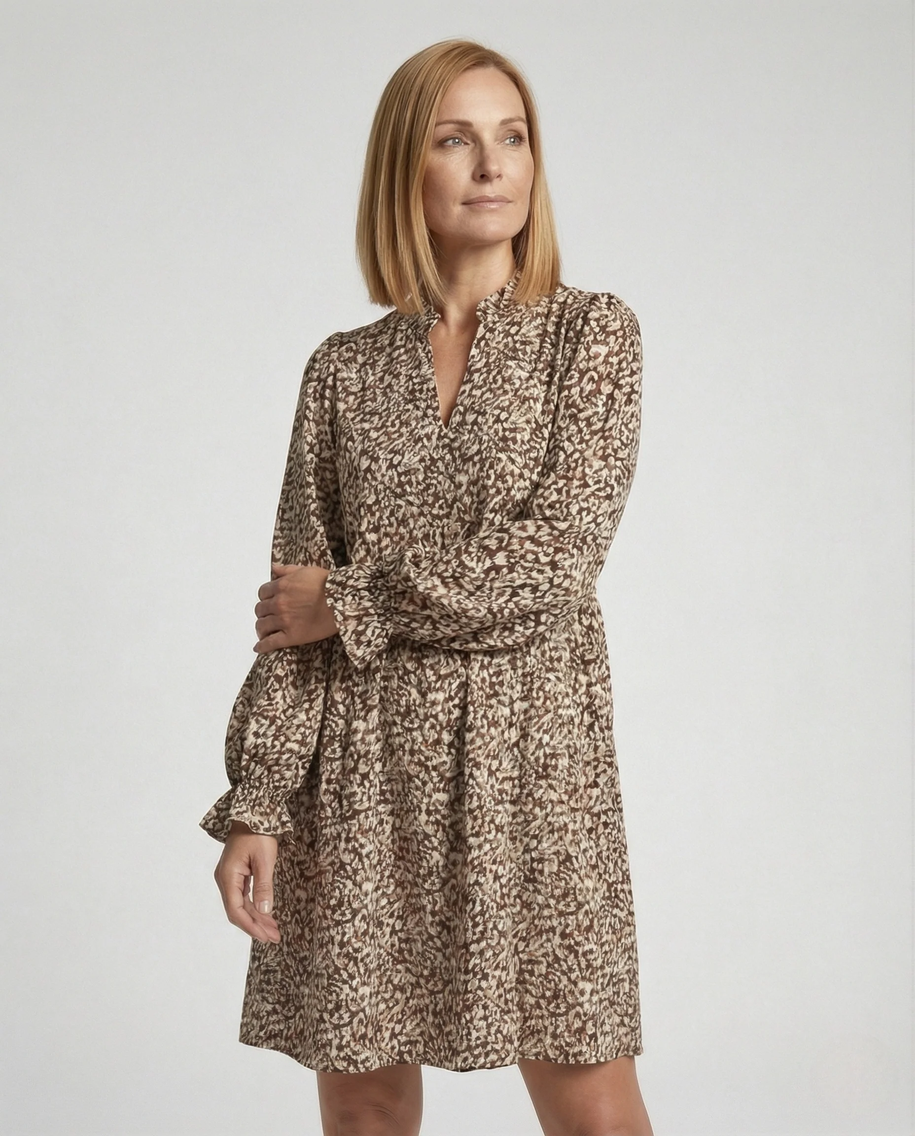Damen Freizeitkleid Tunika Mini - Image 2