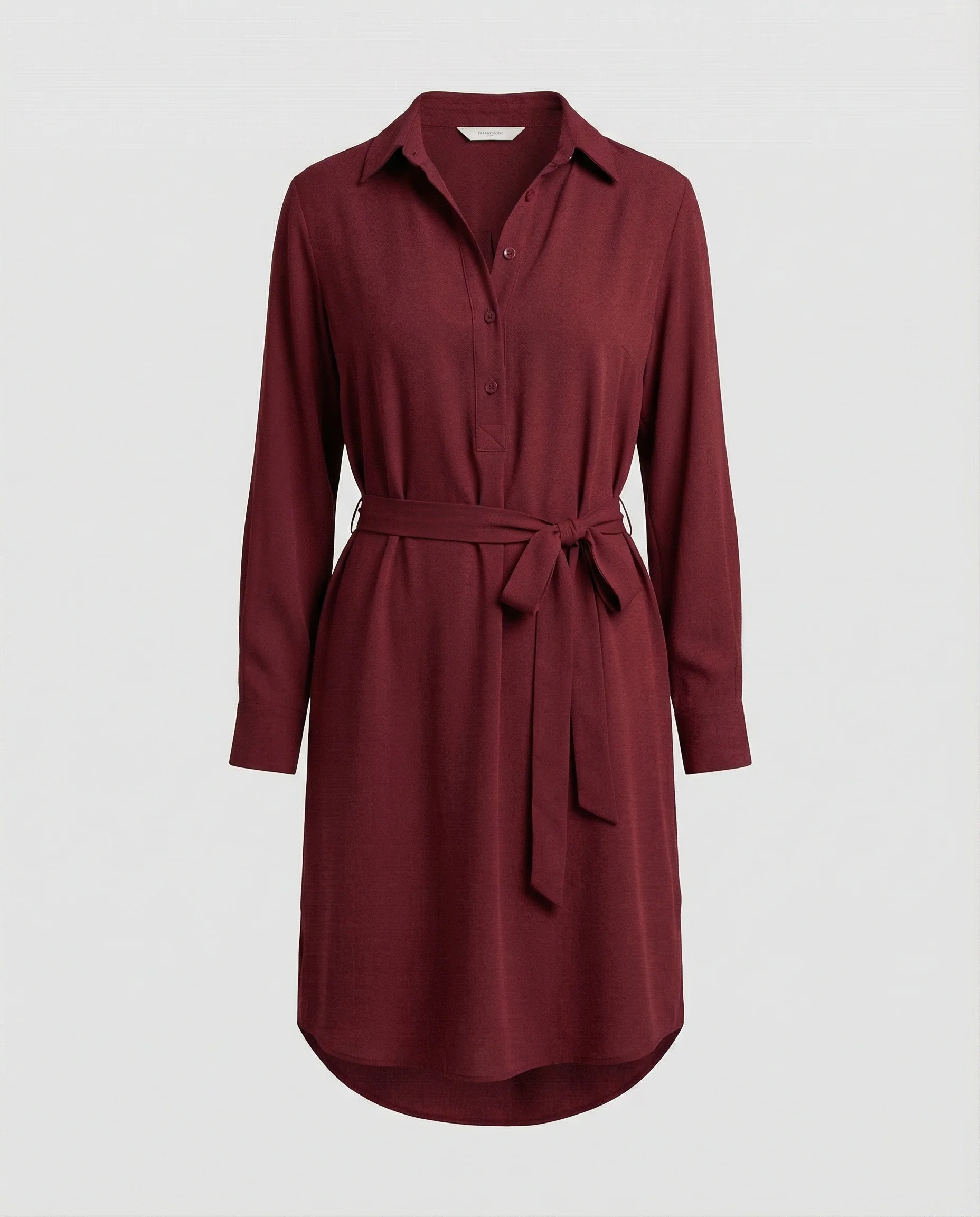 Hemdblusen Minikleid Mit Bindegürtel Damen - Image 5