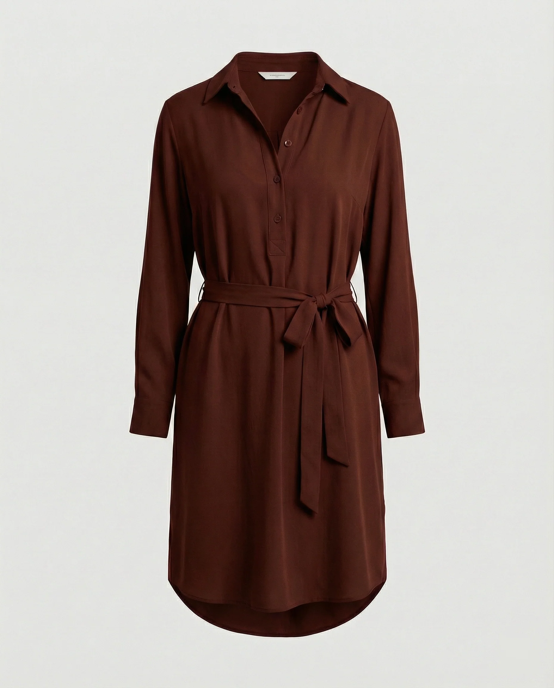Hemdblusen Minikleid Mit Bindegürtel Damen - Image 6