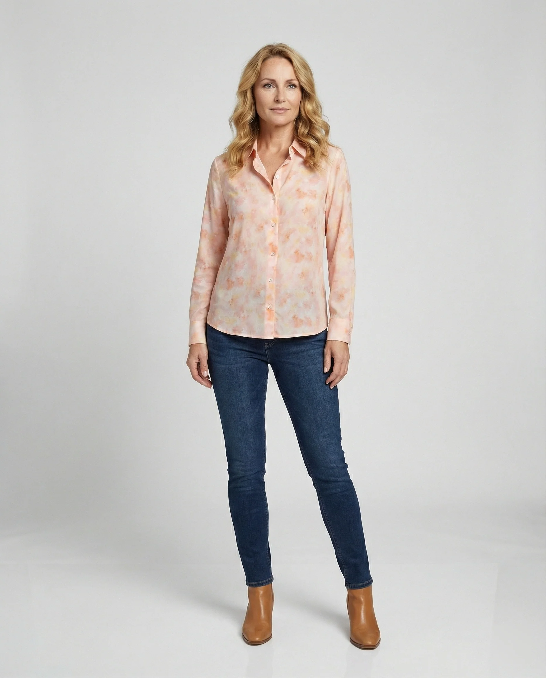 Damen Bluse Chiffon Aquarell - Image 2