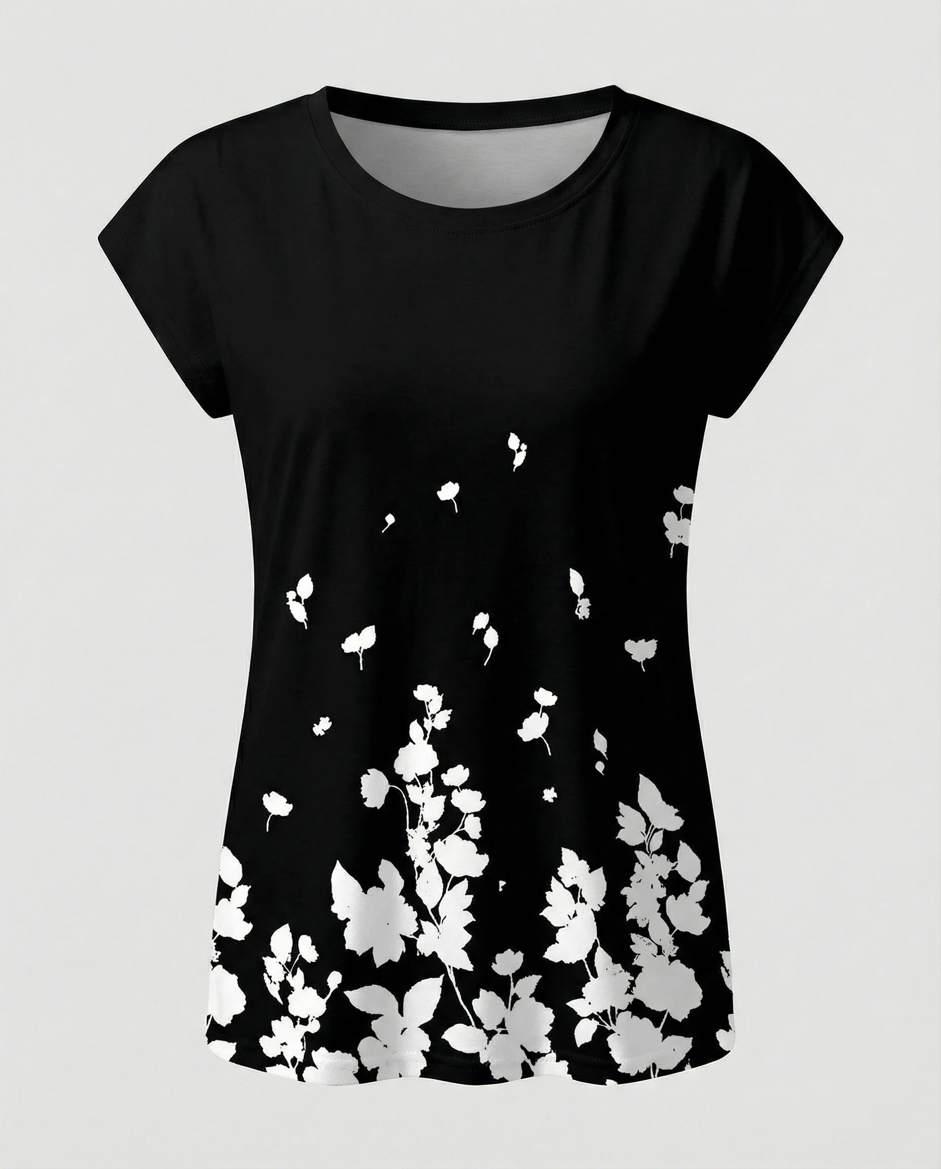 Aquarell Sommerbluse Damen Asymmetrisch - Image 8
