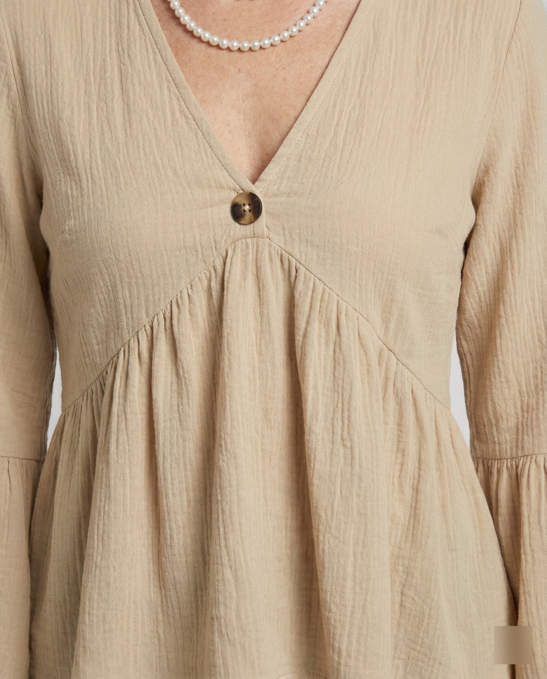 Bluse Damen Babydoll Baumwolle - Image 4