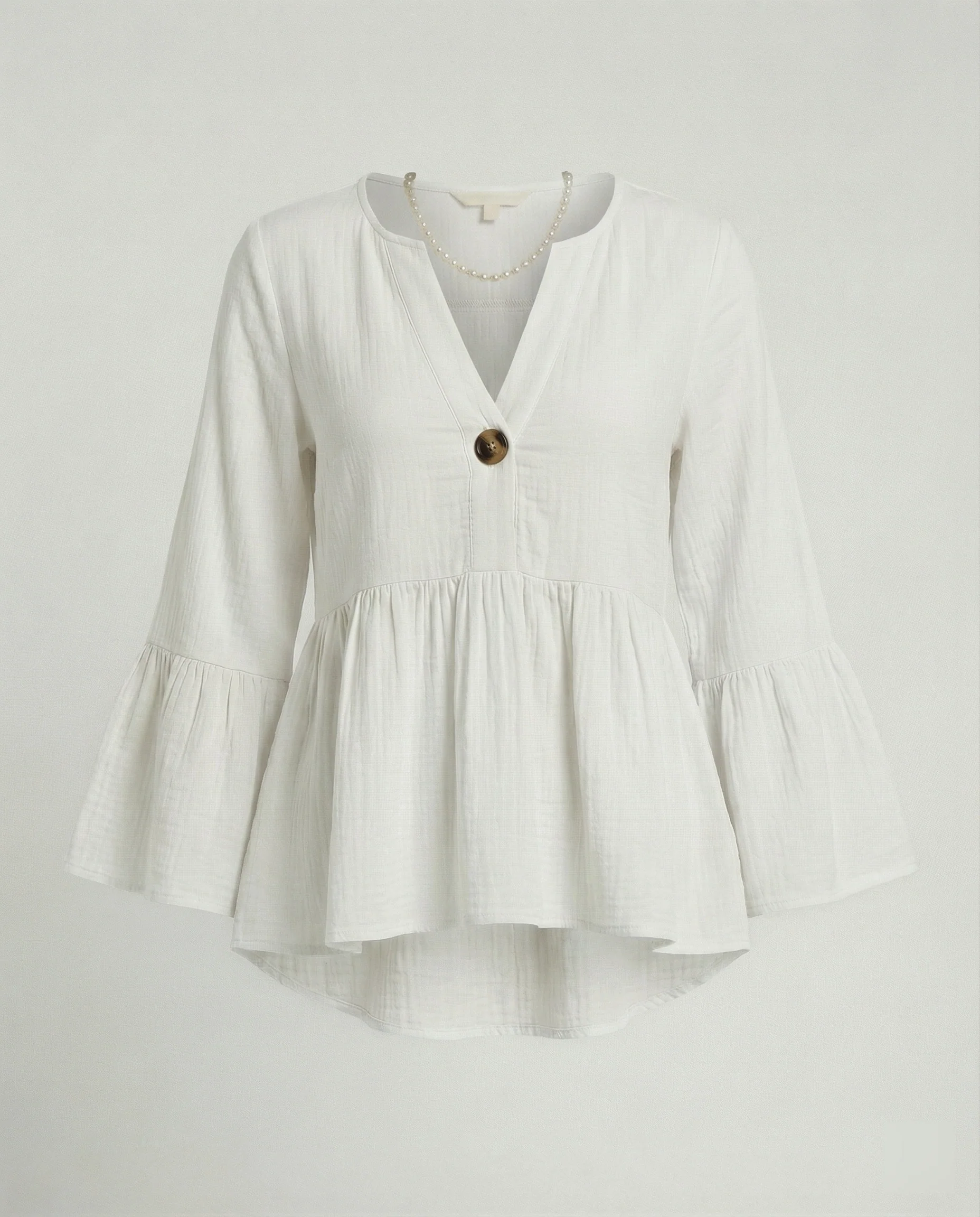 Bluse Damen Babydoll Baumwolle - Image 8