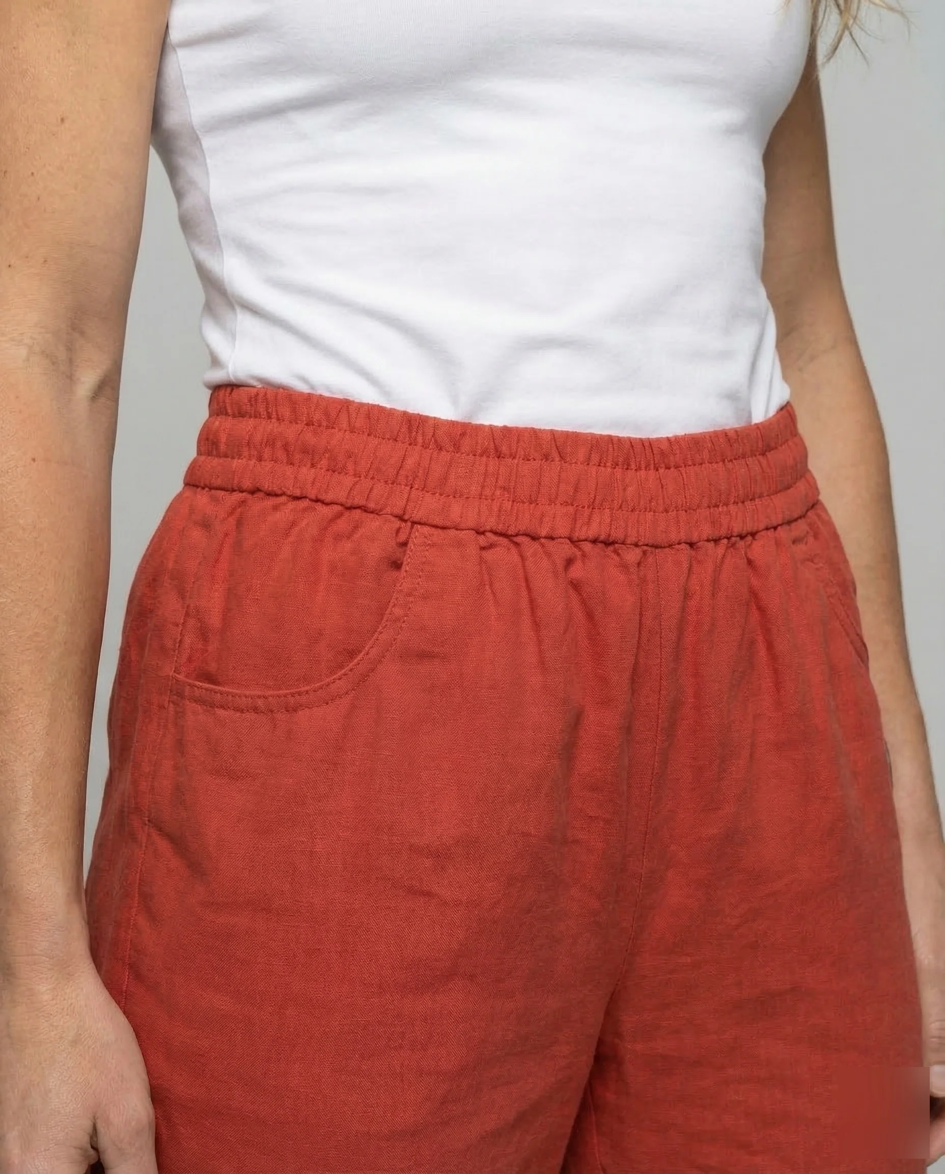 Damen Leinen Freizeithose Tapered - Image 3