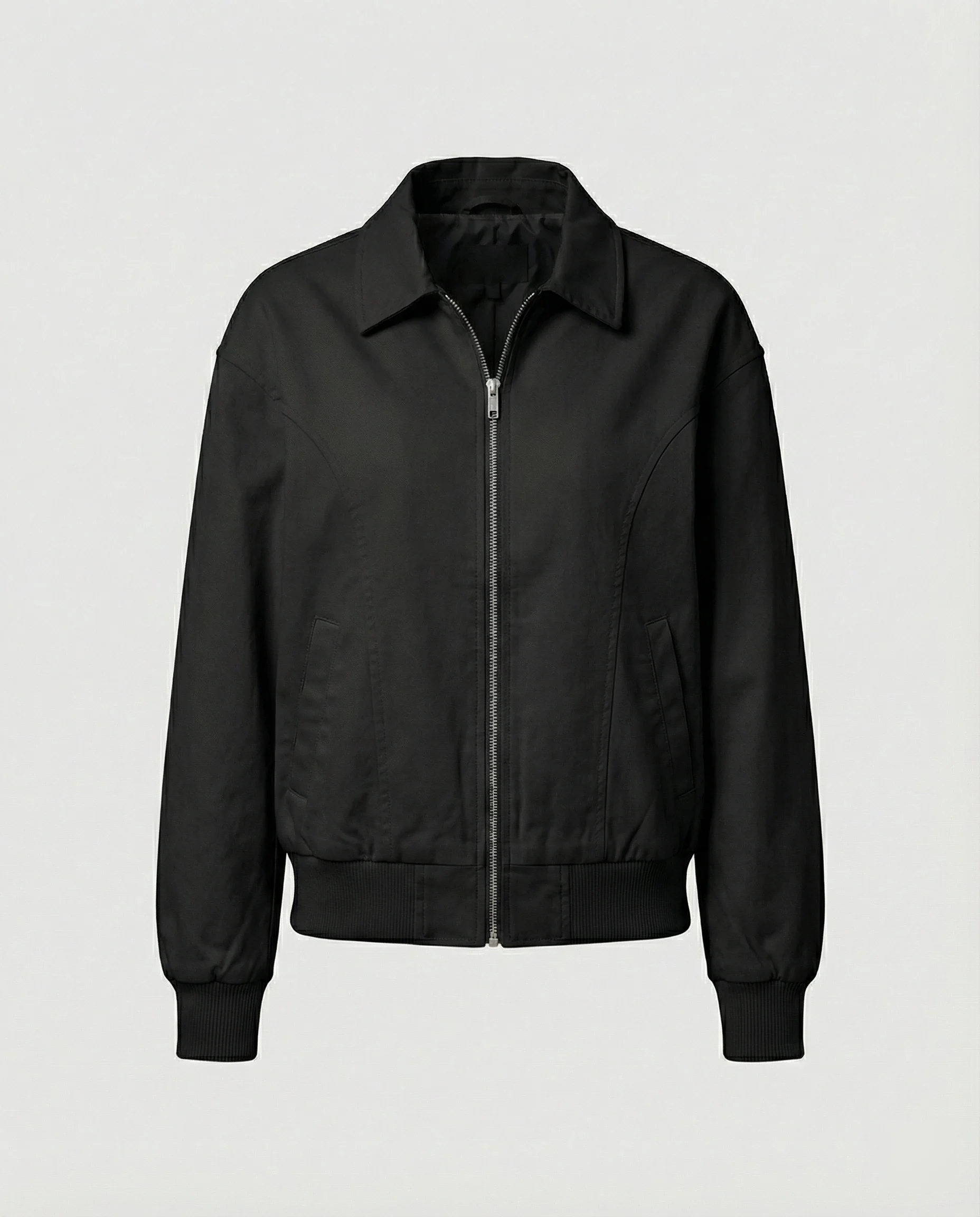 Damen leichte Blousonjacke aus Baumwollmix mit Hemdkragen, Ziernähten und elastischem Bund Heidi-Mode - Image 6