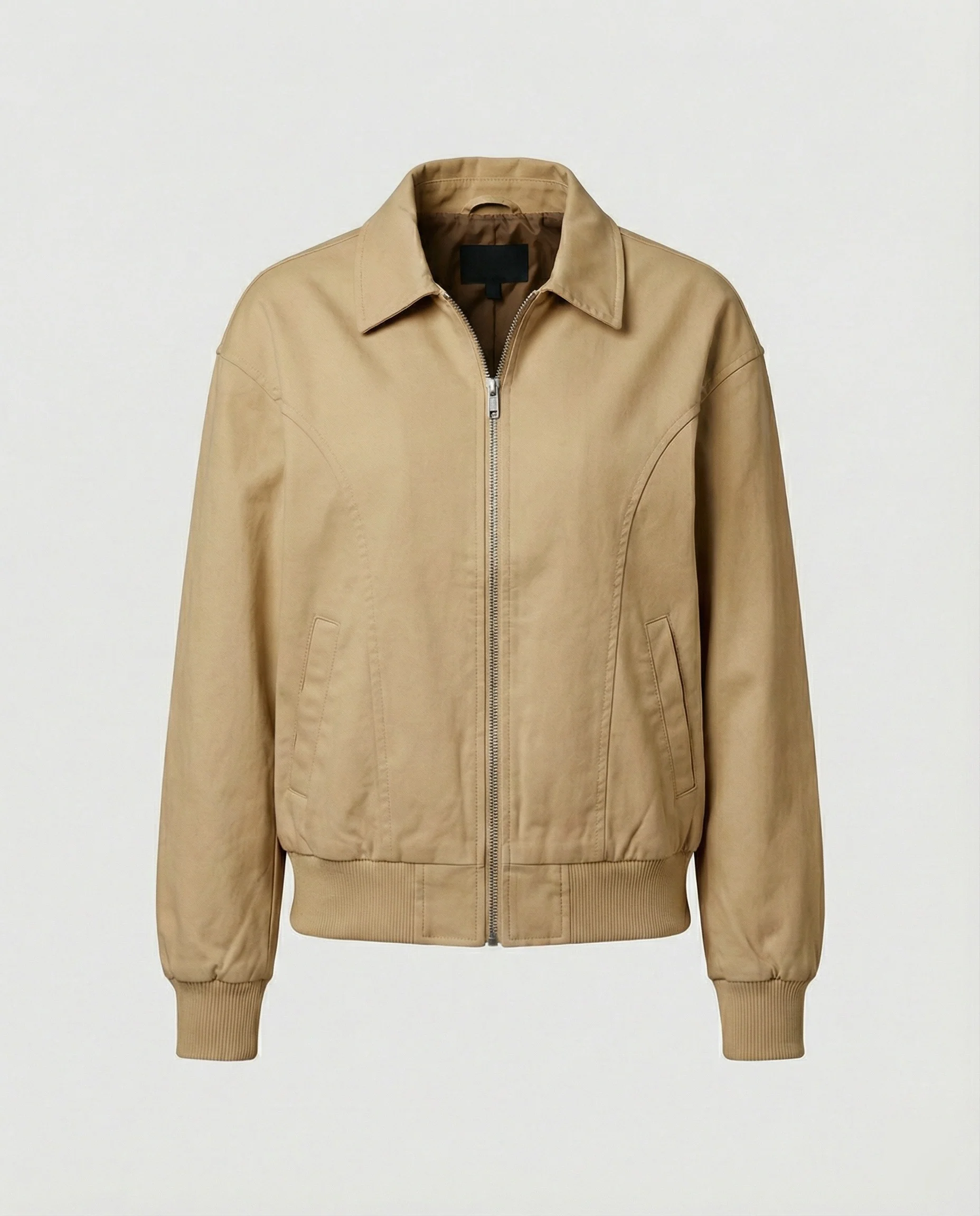 Damen leichte Blousonjacke aus Baumwollmix mit Hemdkragen, Ziernähten und elastischem Bund Heidi-Mode - Image 7