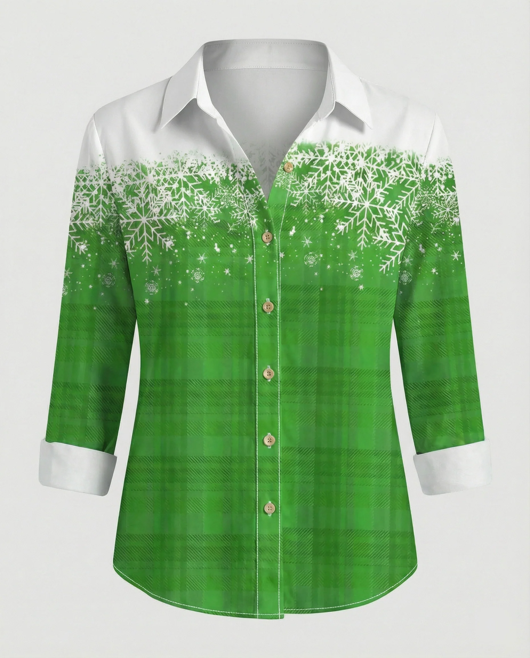Leinenoptik Bluse Damen Floral - Image 18