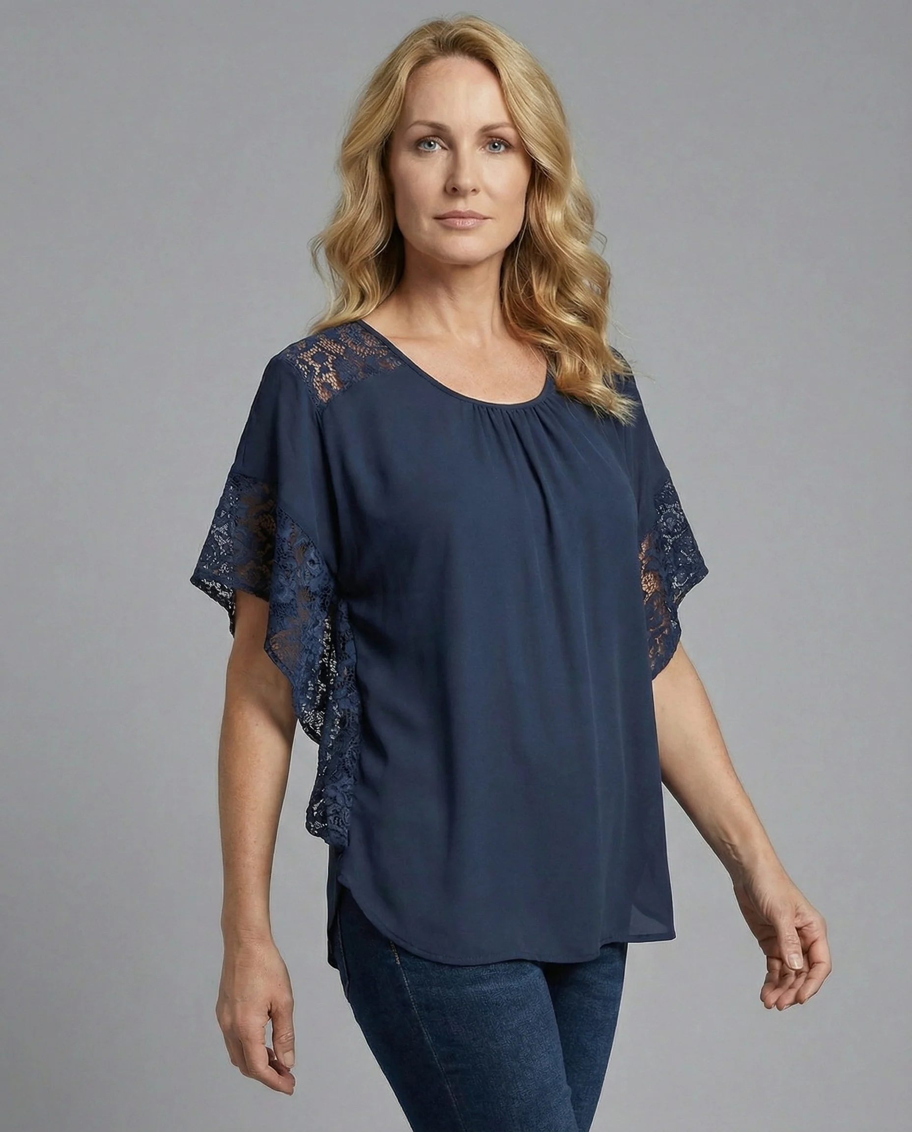 Damen Blusentop Damen Chiffon Tunika - Image 2