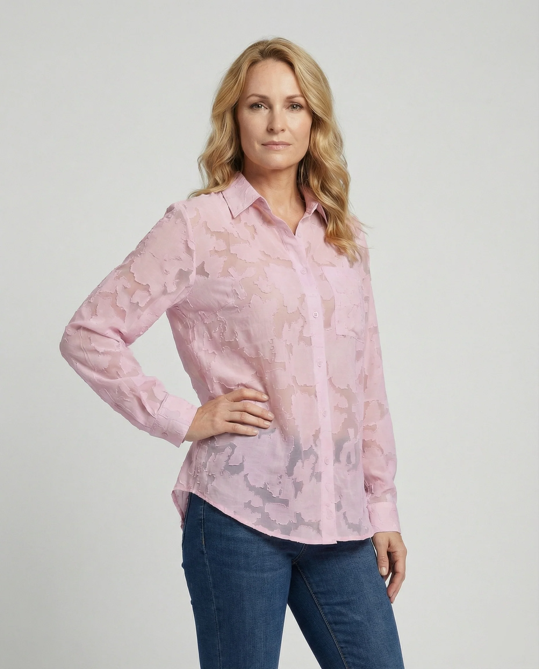 Damen Bluse Chiffon locker