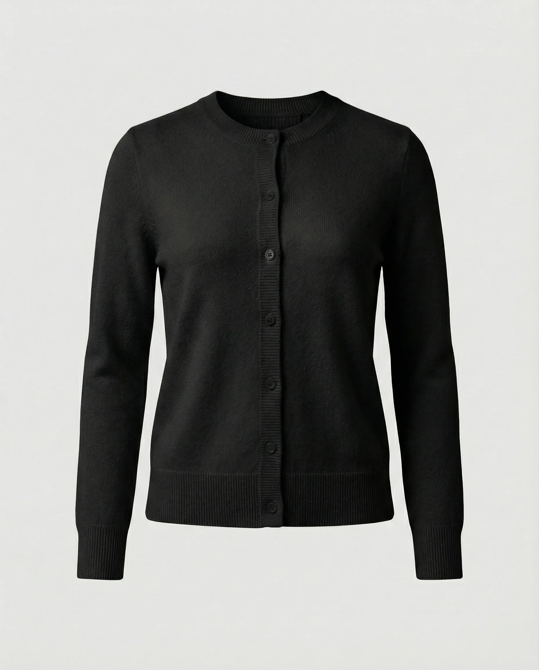 Leichte Feinstrick-Cardigan mit durchgehender Knopfleiste, überschnittenen Schultern und verlängerten Rippbündchen Heidi-Mode - Image 8