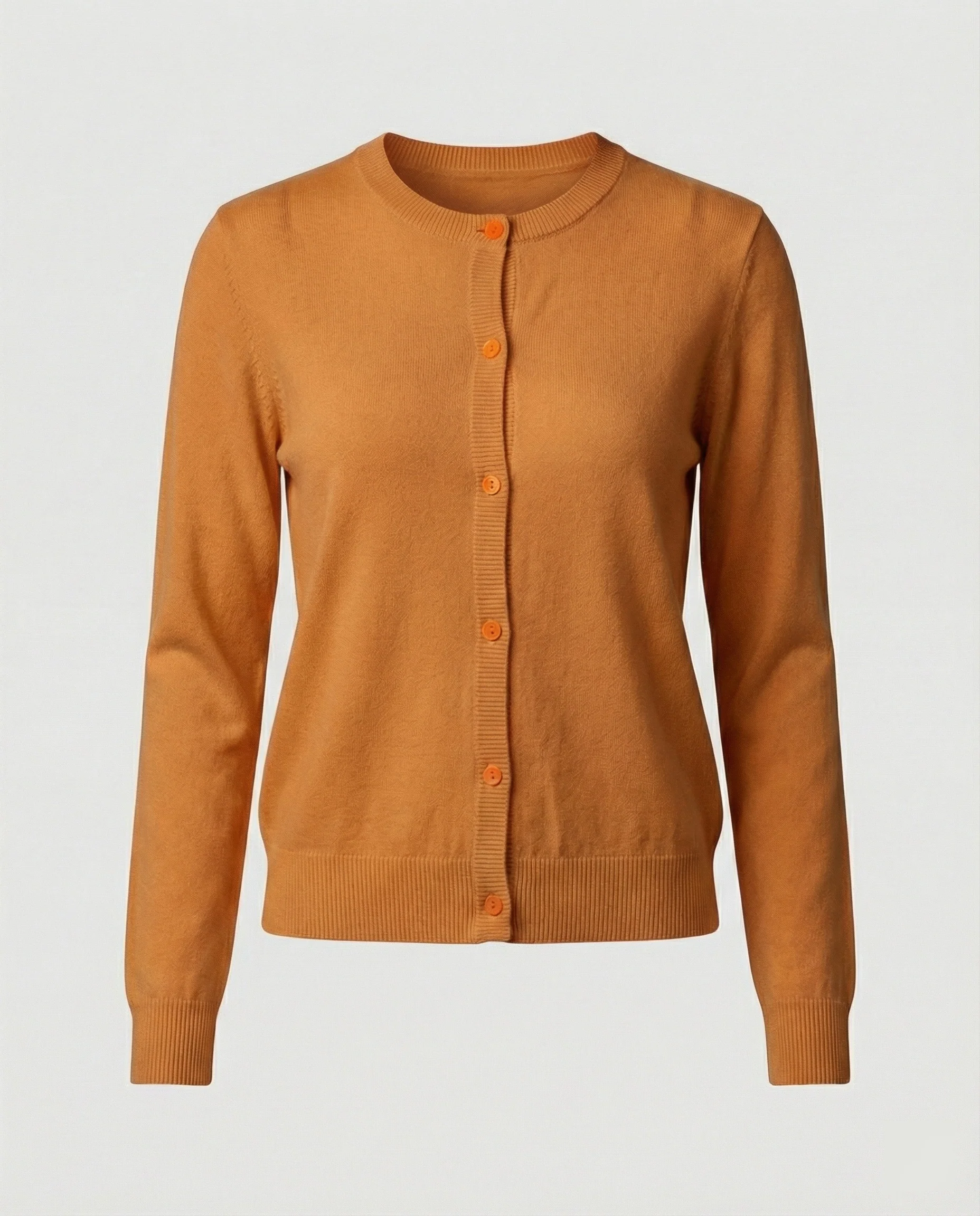 Leichte Feinstrick-Cardigan mit Rundhalsausschnitt, soften Rippbündchen und minimalistischer Knopfleiste Heidi-Mode - Image 10